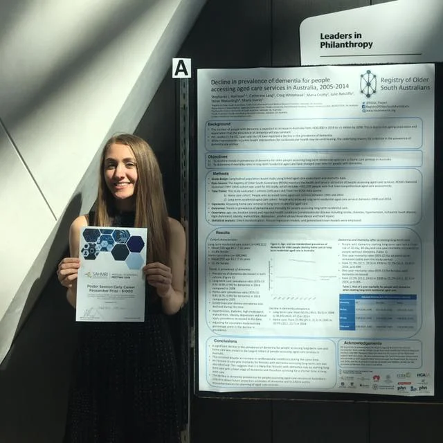 Dr Stephanie Harrison - ECR Poster Prize Winner - SAHMRI 2018 Annual Scientific Meeting
