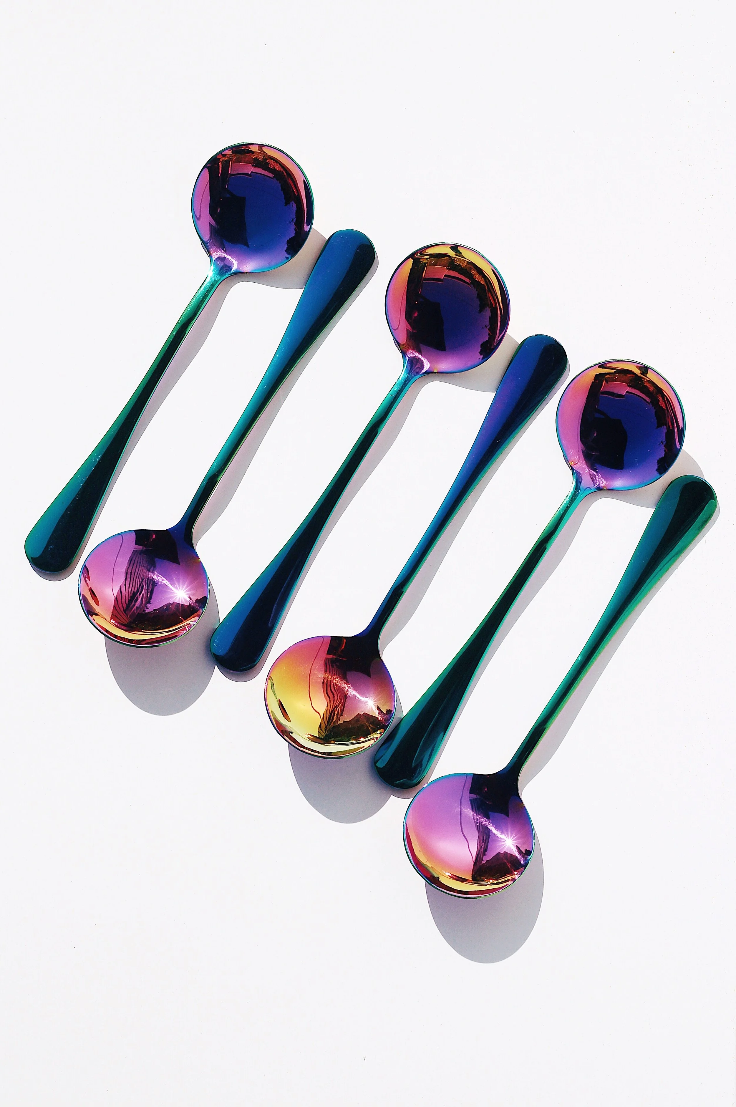 RAINBOW CUPPING SPOONS — SAME CUP