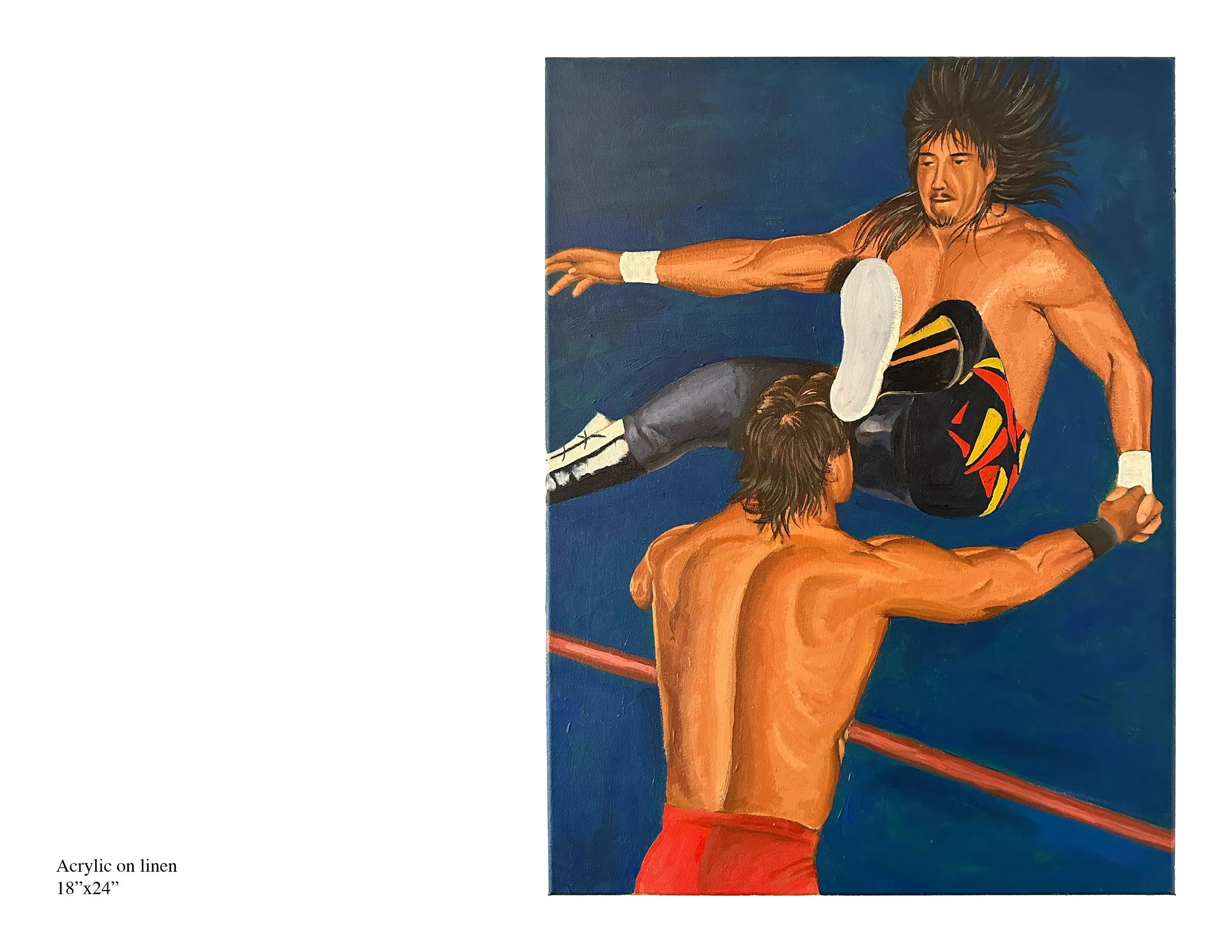 wrestling painting series