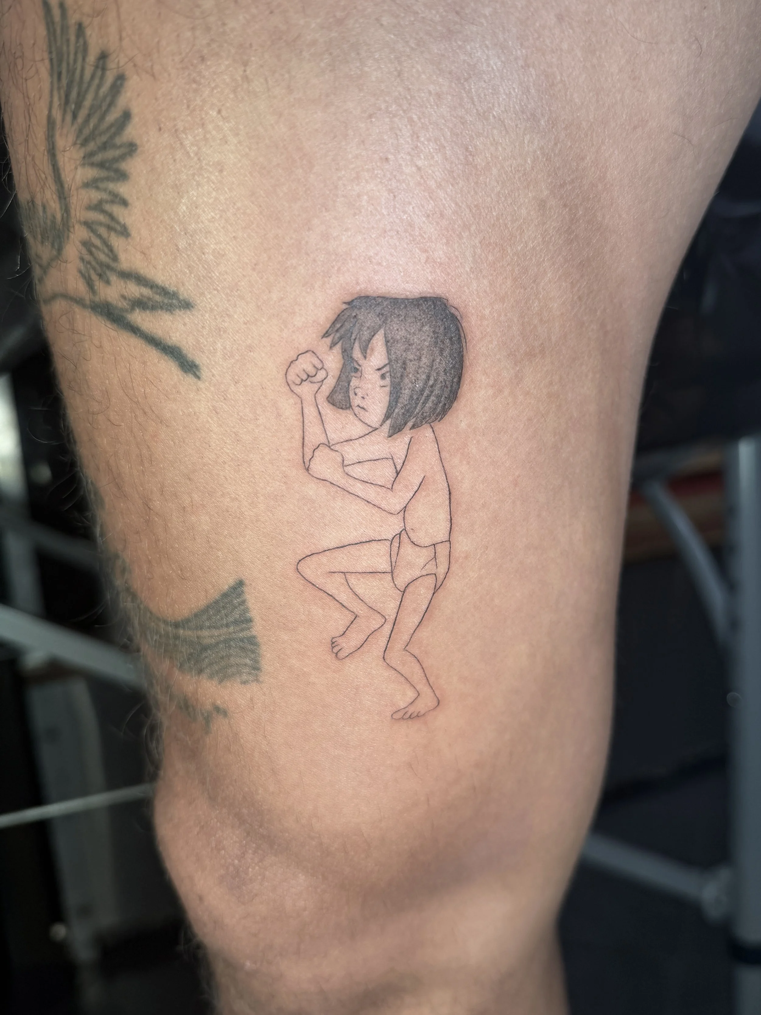 mogley from jungle book tattoo for Nico Hiraga