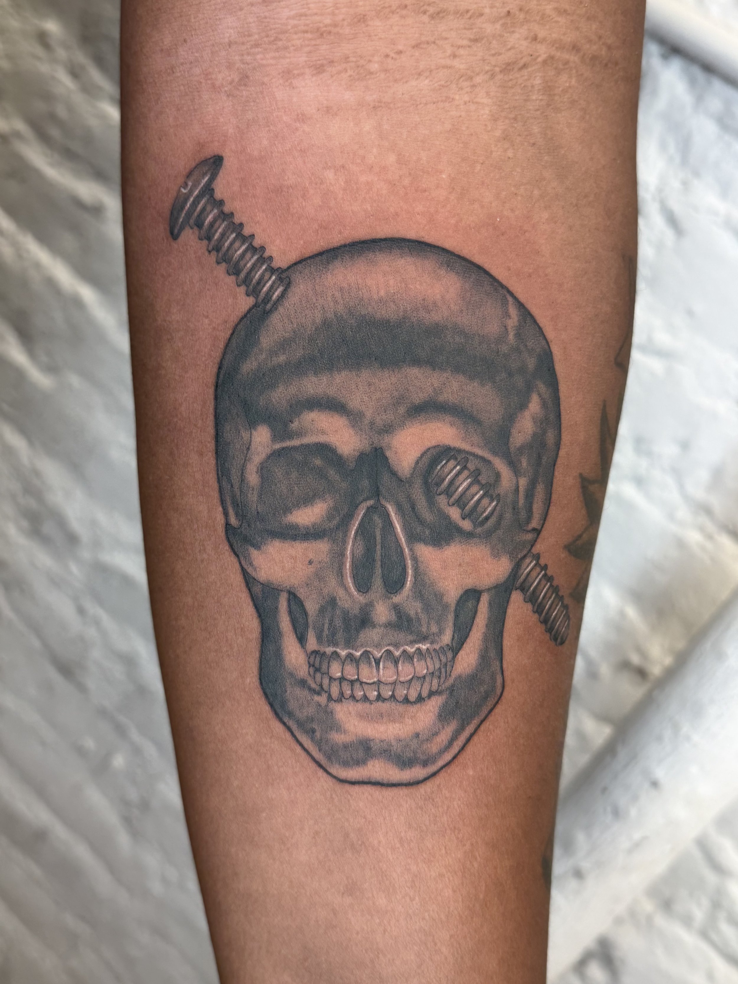 dj screw skull tattoo