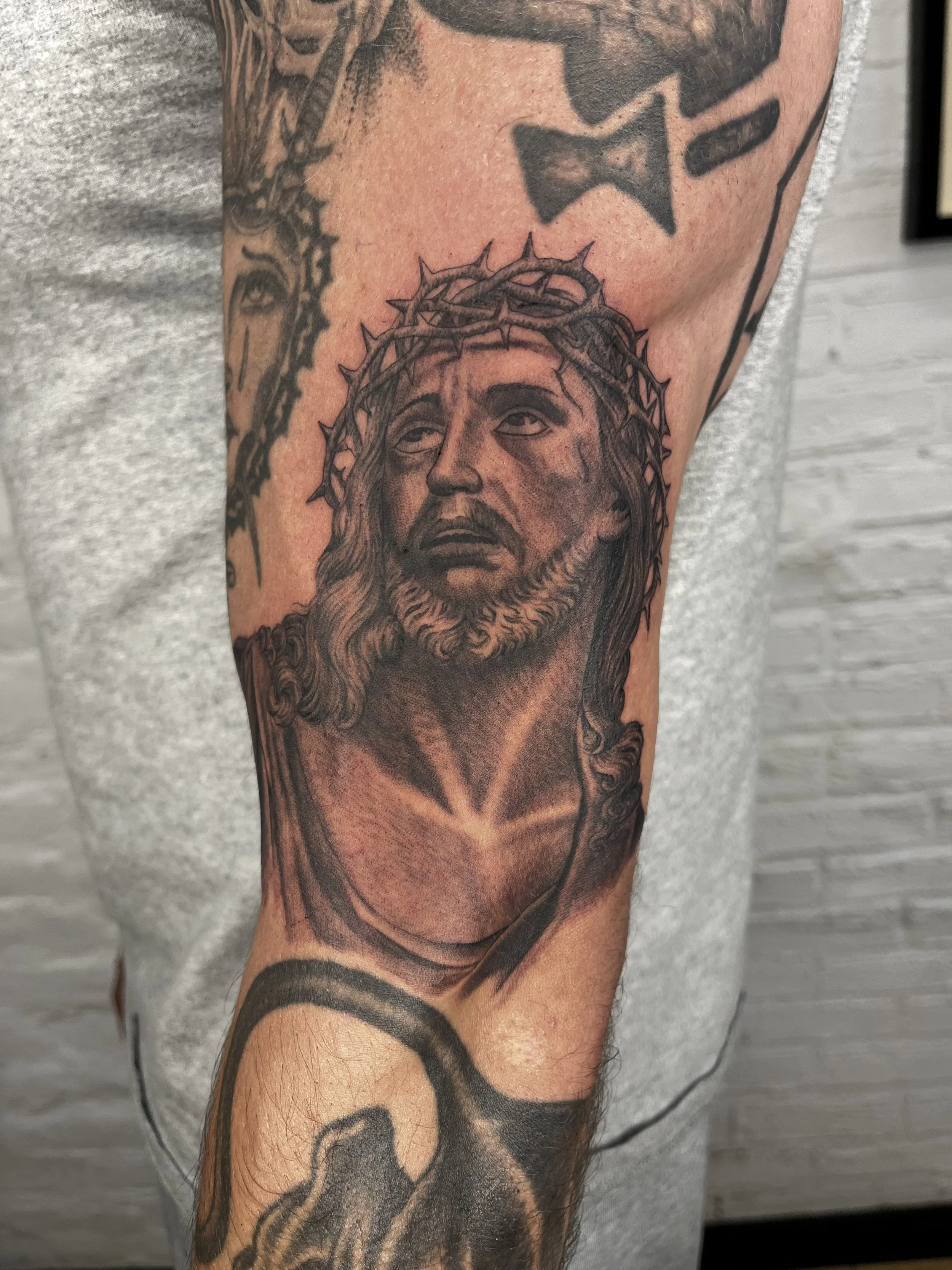jesus head tattoo