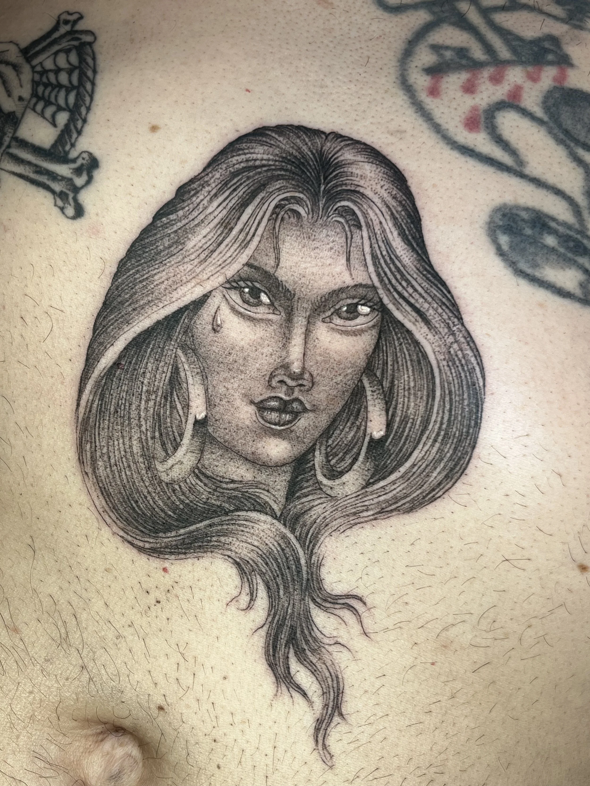 girl head tattoo