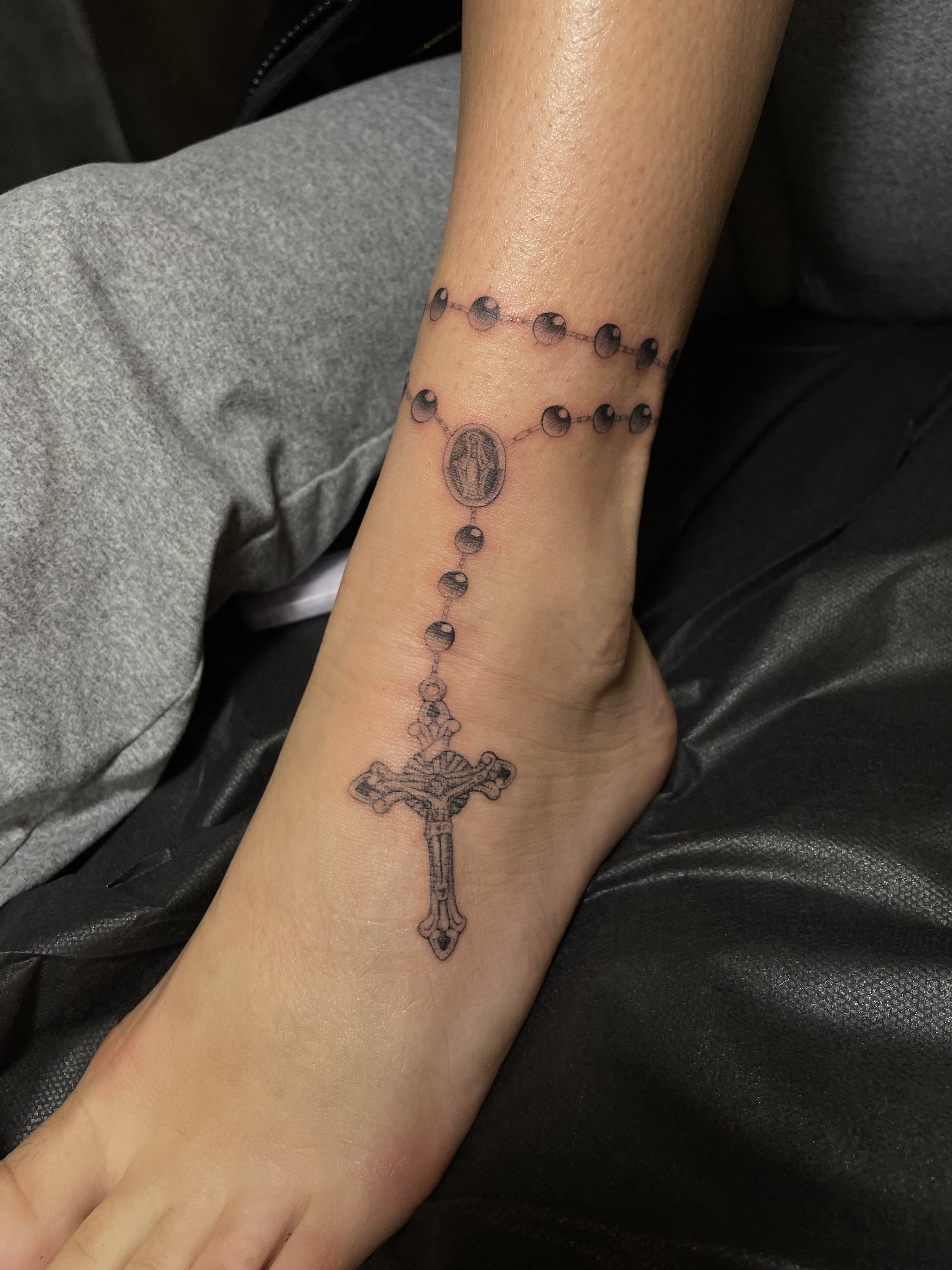 rosary tattoo