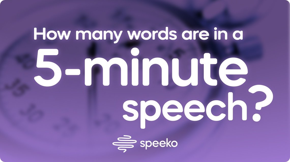 number of words for 5 minute speech