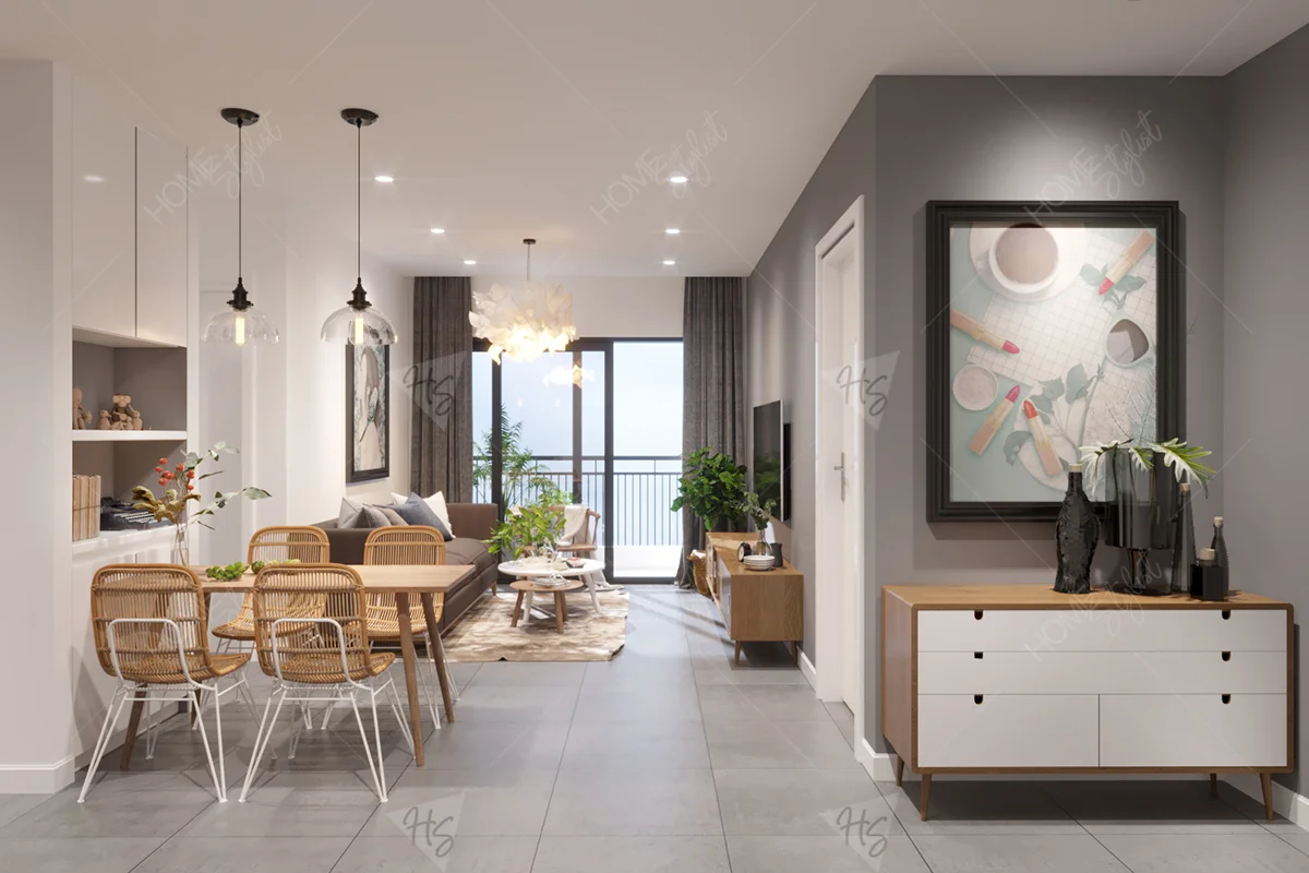 Thiết kế nội thất chung cư 70 m2 tại Masteri Thảo Điền