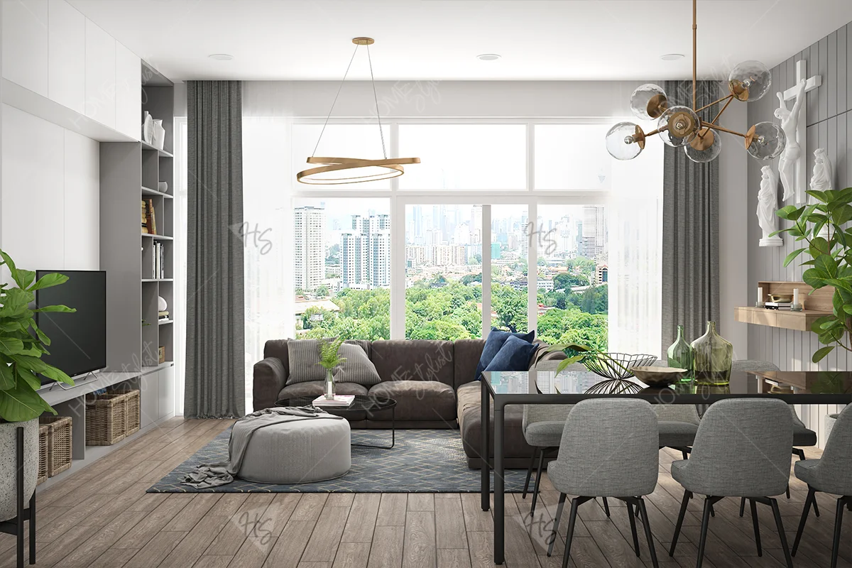 Không gian nội thất căn hộ chung cư Orchard được thiết kế theo phong cách Scandinavian