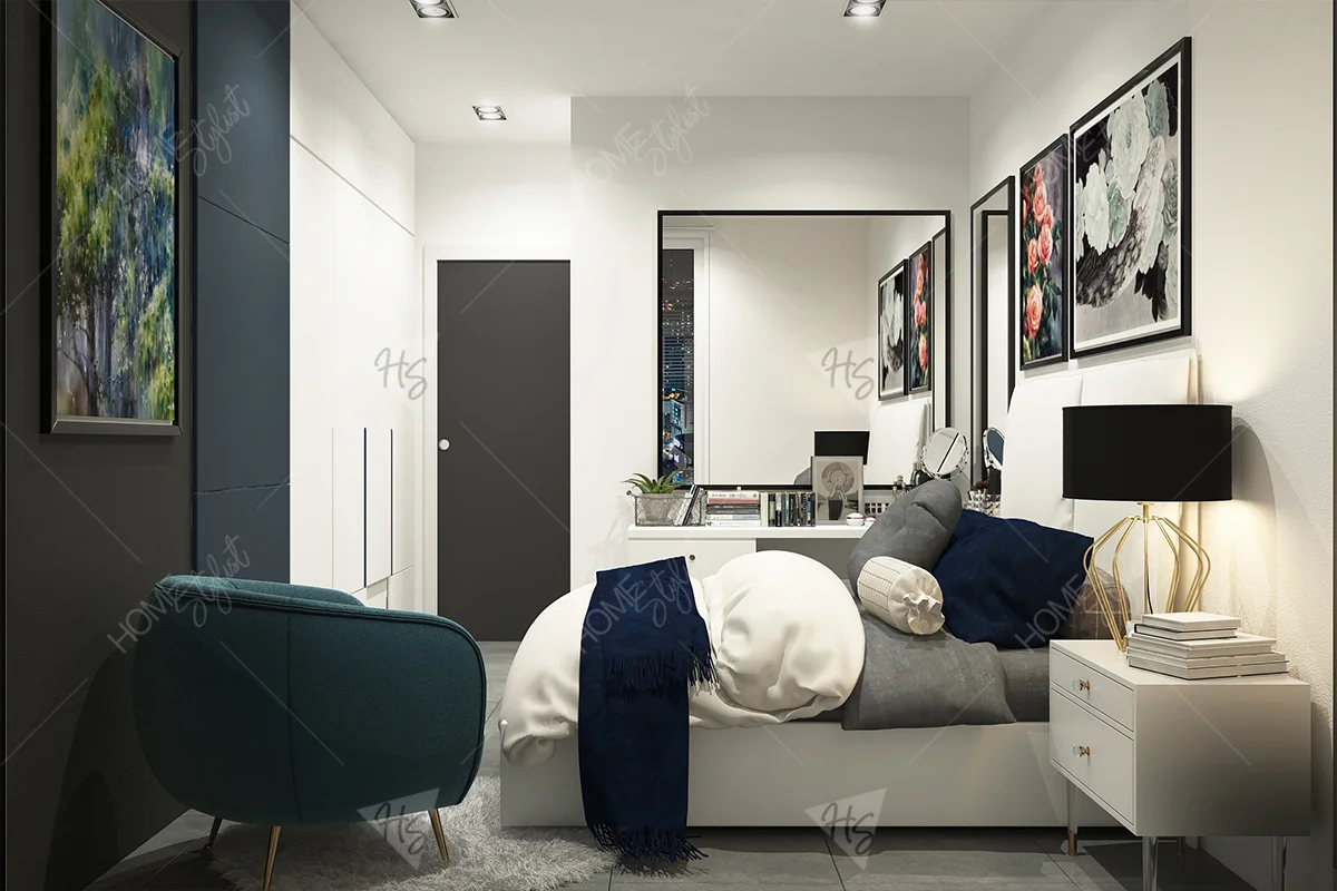 Họa tiết trang trí trong phòng ngủ của căn hộ