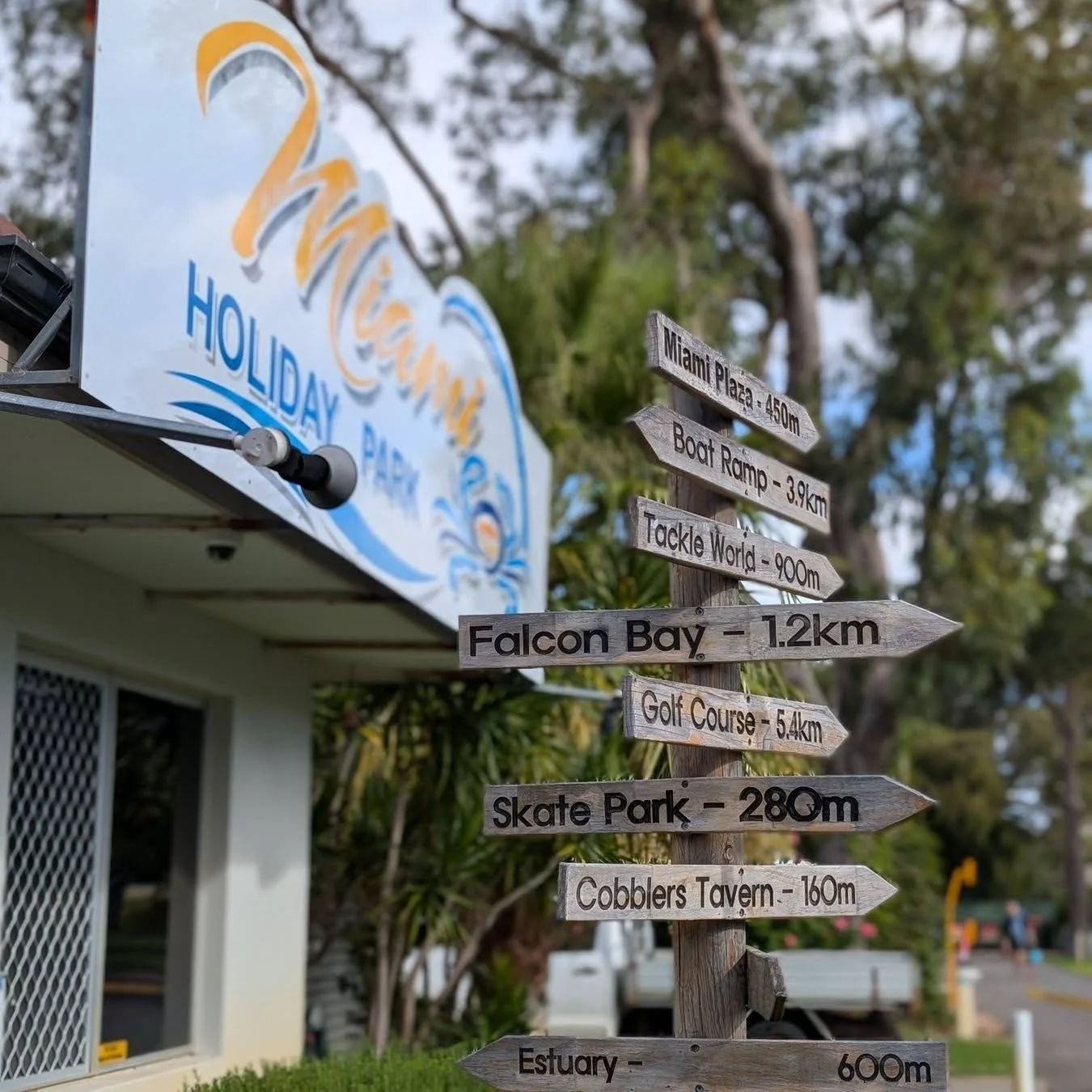 Warning: Falcon is about to steal your heart (and your sanity) with all the awesome things to do just a short walk or drive from our park! From salty hair and sandy toes at Falcon Bay Beach to a cold one (or three) at Cobblers Tavern, Miami Holiday P