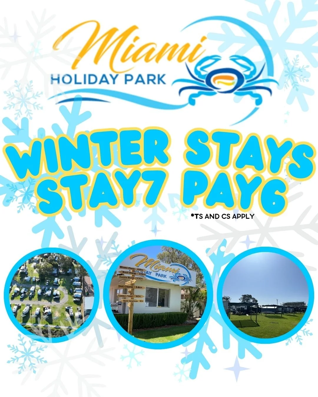 ❄️ Winter Stay Discount -  Stay 7 Pay 6 ❄️
Book a 7 night stay and get the 7th Night free! 

Eligible for stays between 1 June - 30 Oct 2026
Contact our office today to secure your Winter discount today! 
08 9548 3260 

T's and C's apply

*Min 7 nigh