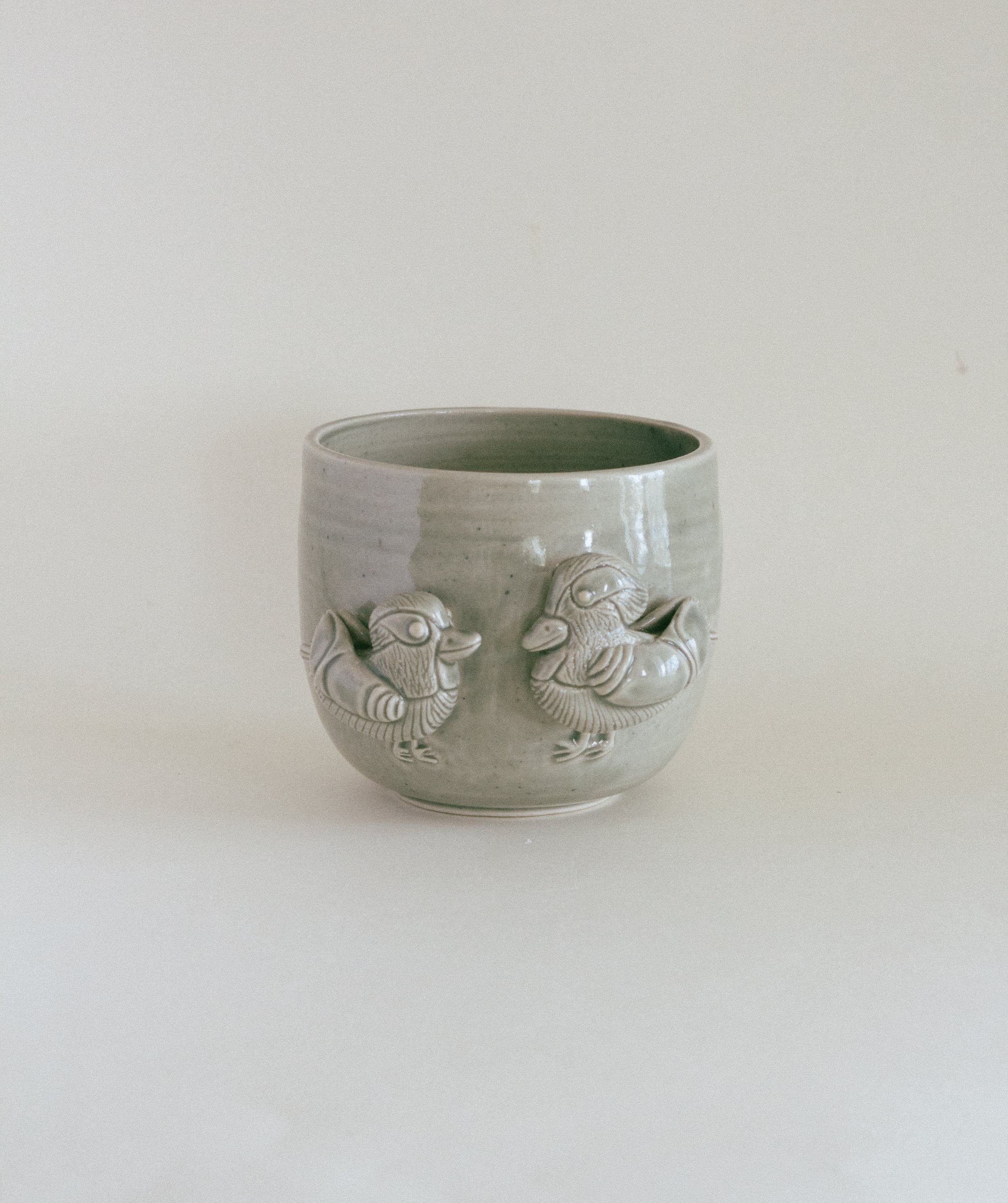 Mandarin Ducks Sculpted Cup