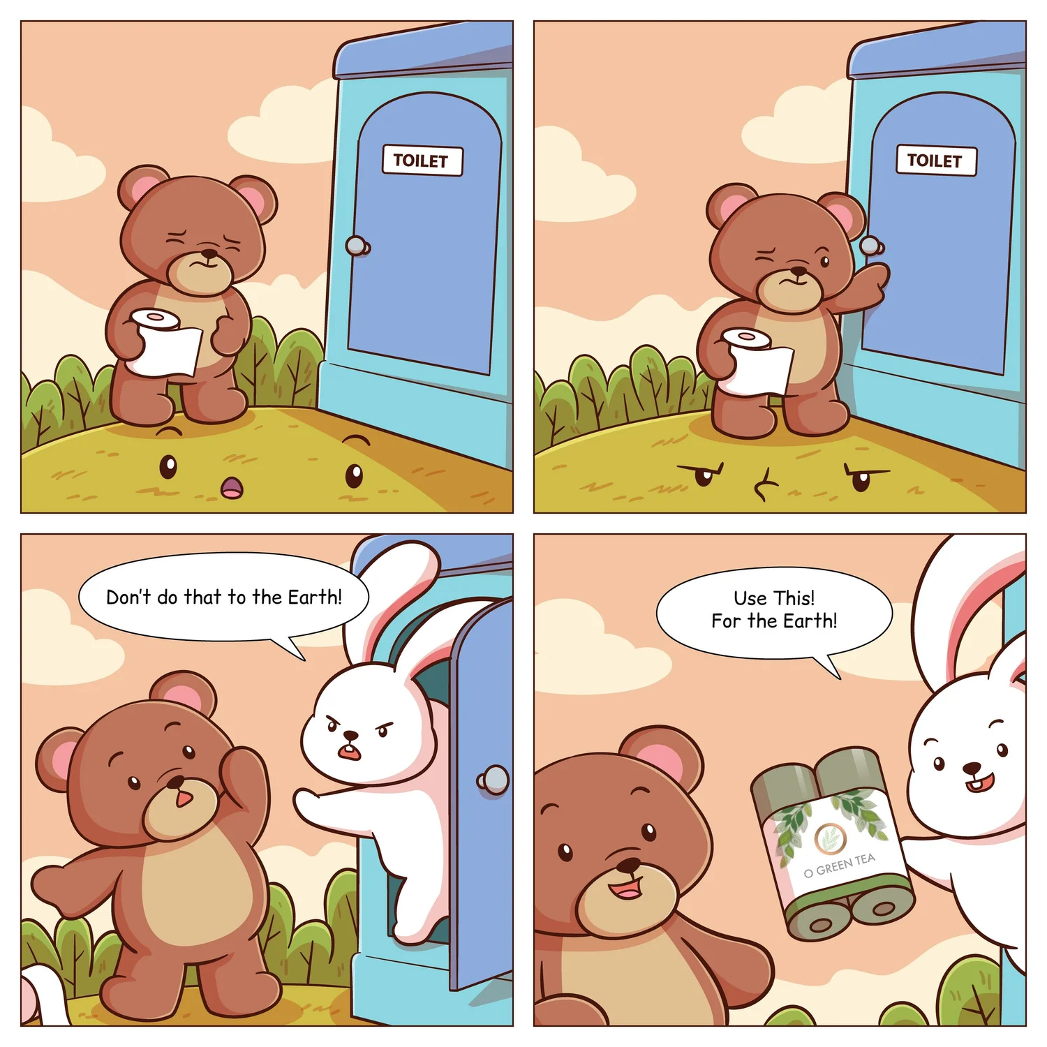 O GREEN TEA toilet paper