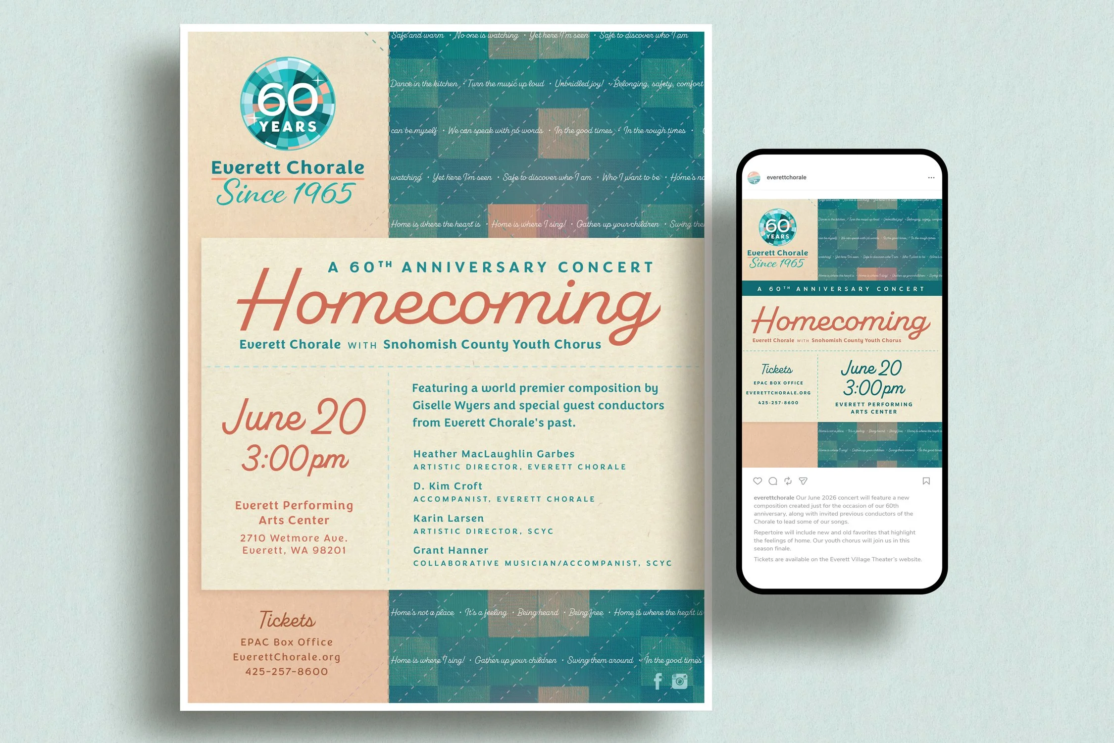 Promo design for choral concert
