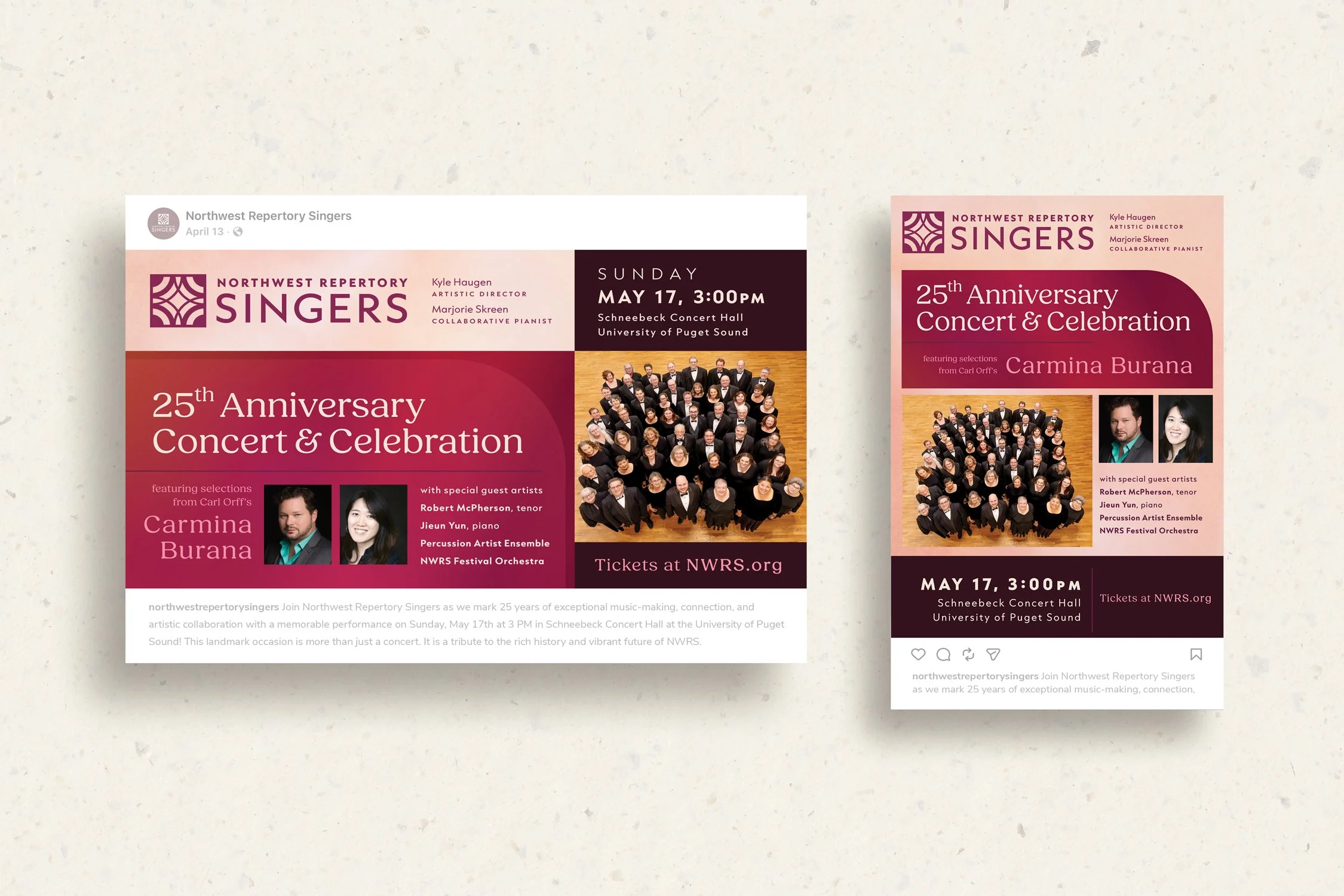 Promo design for choral concert