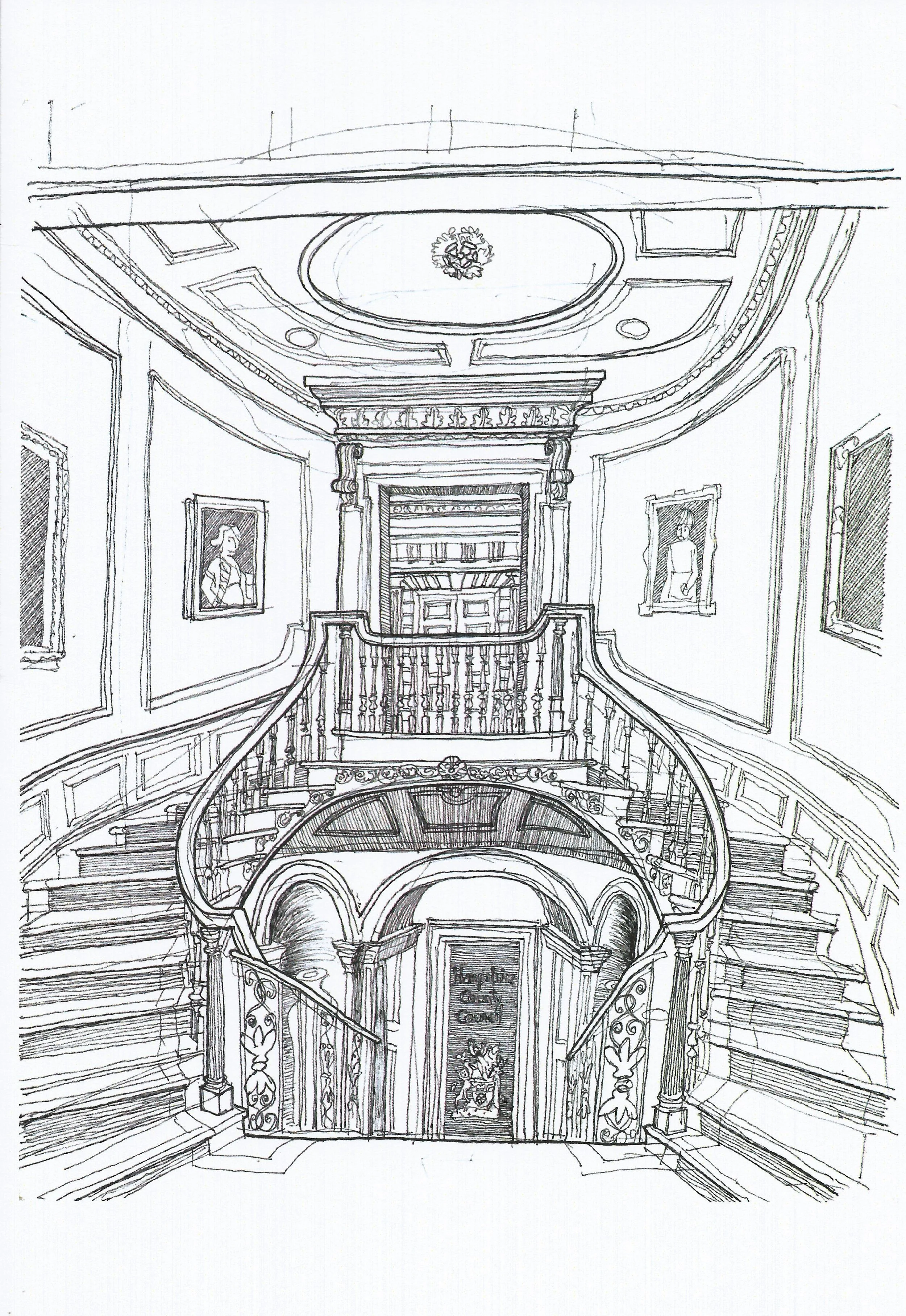 Staircase in Searles House - A Rutter large card.jpg