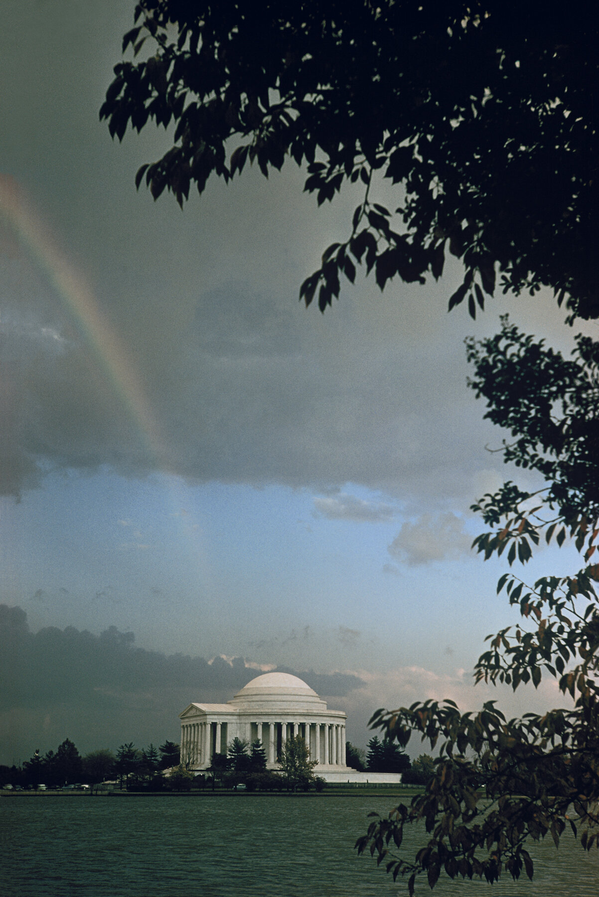 Jefferson Memorial - Tidal Basin with Rainbow
