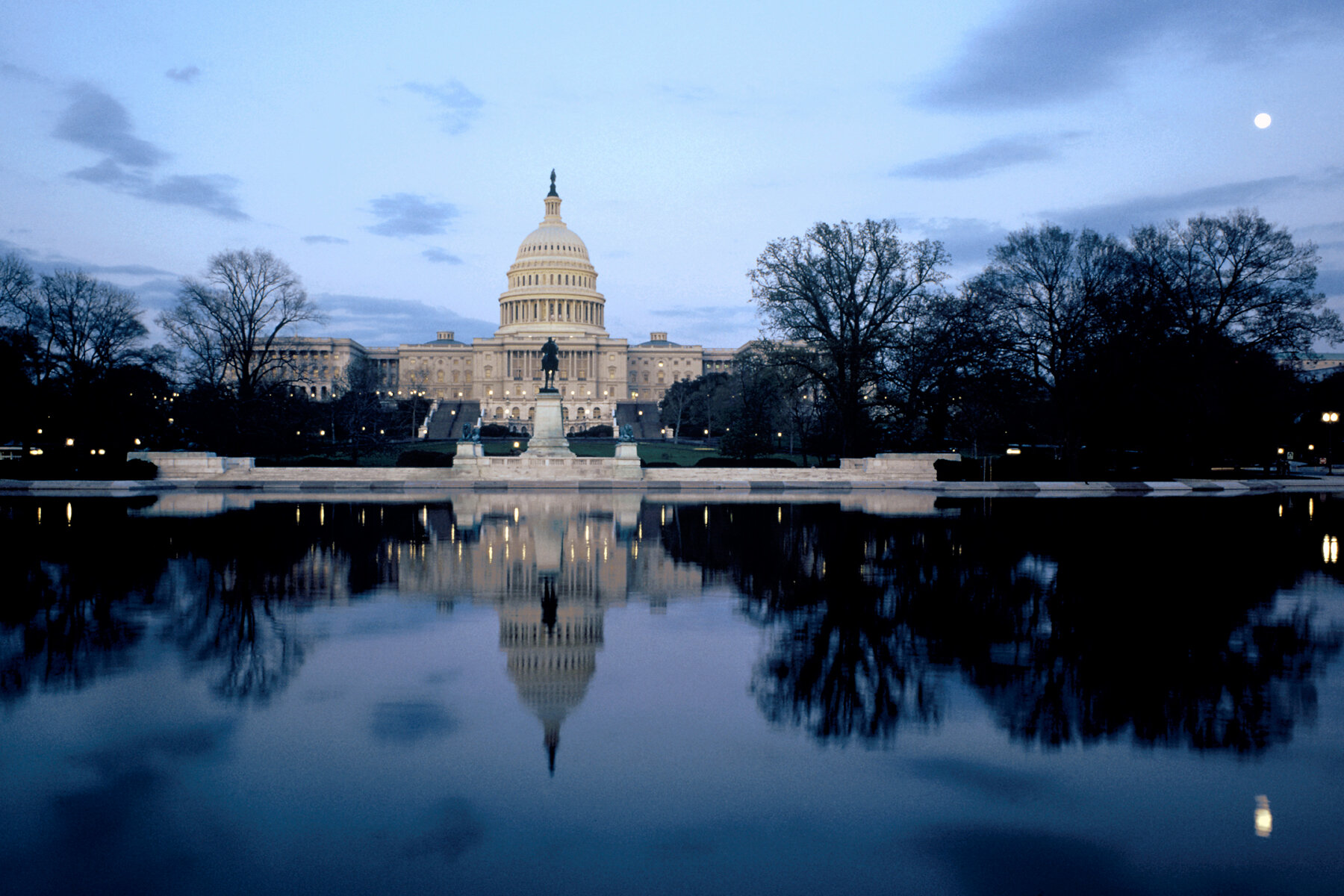US Capitol - Reflecting Pool at Moonrise