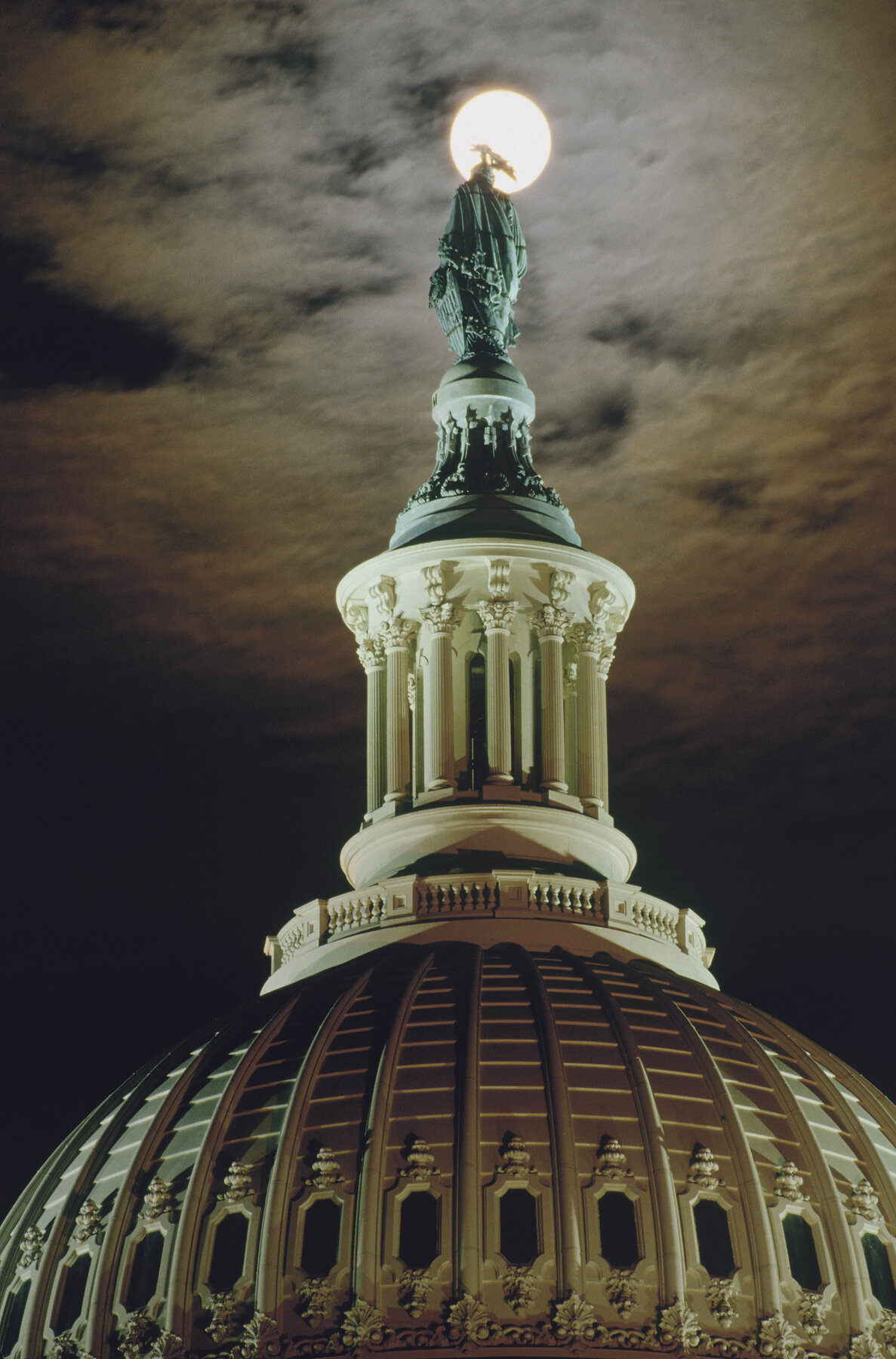 US Capitol - "Freedom" with Moonrise