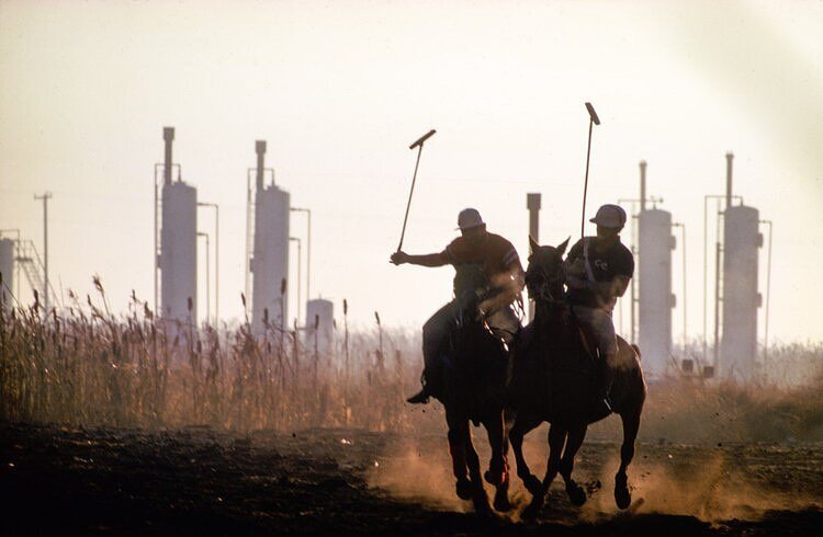 Polo in Midland, Texas most likely in the late 1960s. 

When people think about horseback riding and Texas, they usually think of cowboys. But why not polo? Jay Floyd was responsible for starting polo in Midland. The Floyd family raised thoroughbreds