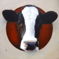  “Heifer &amp; fly” 50 x 50 cm acrylic on canvas 