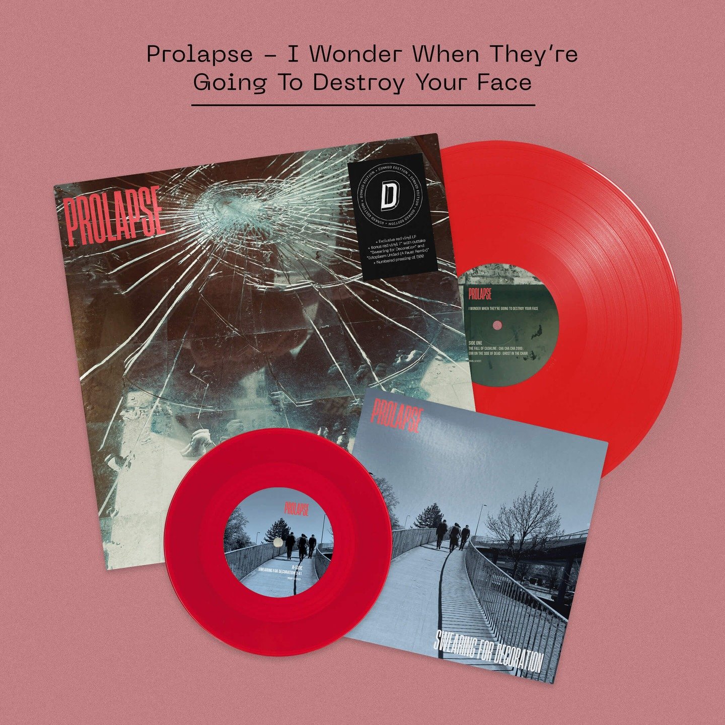 🚨 DINKED 353

Prolapse - I Wonder When They&rsquo;re Going To Destroy Your Face!

An all new album from the cult sextet, with double vocals, triple guitars and twisted melodies that pummel paths through post punk, krautrock and even folk!

🤔 Dinked