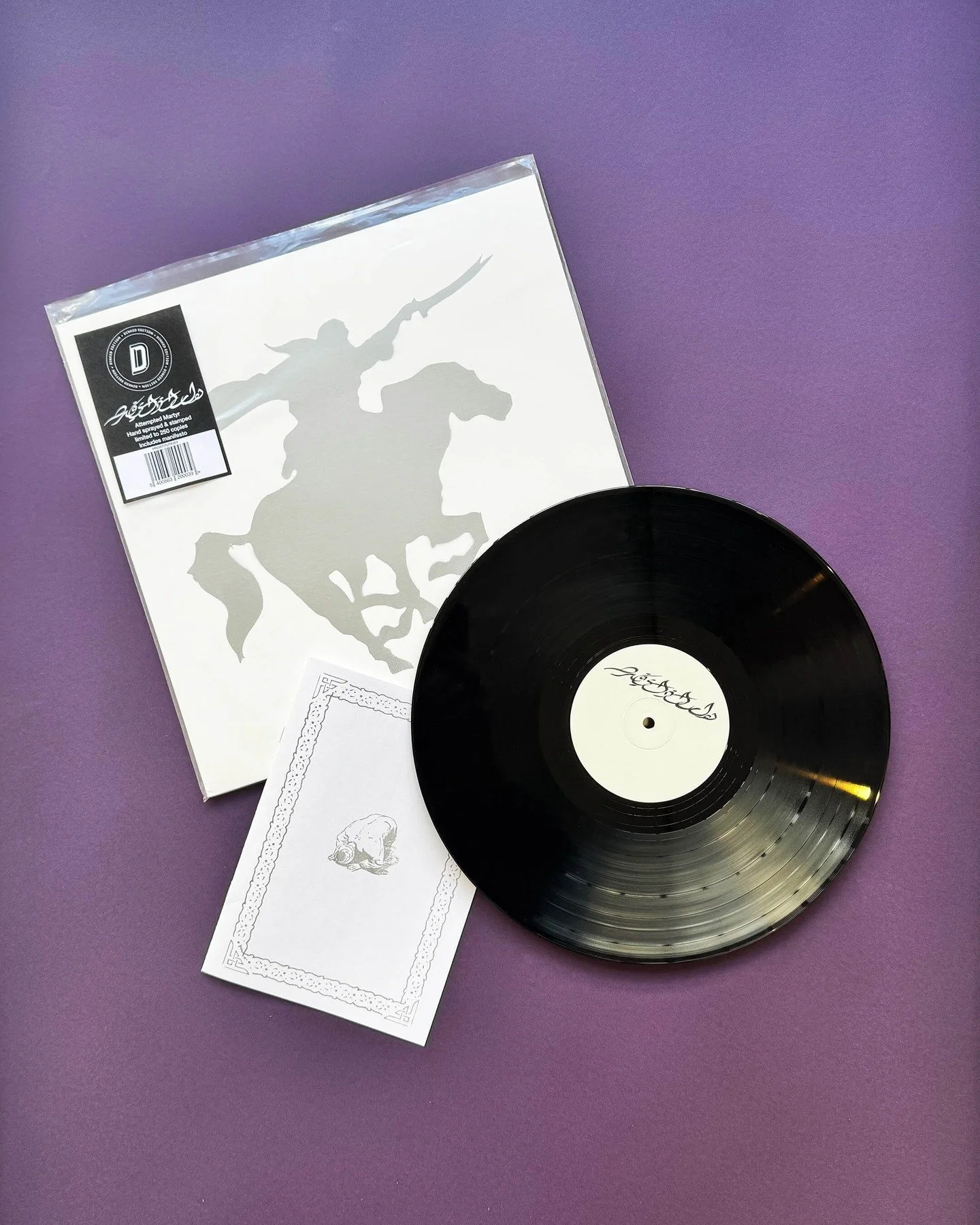 We are so honoured to bring you an official Dinked (Bootleg) Edition of Attempted Martyr, the debut LP from Dearborn experimental noise / post-punk band, Prostitute.

+ Dinked Edition 378
+ Worldwide exclusive white label*
+ Hand-sprayed sleeve*
+ A5