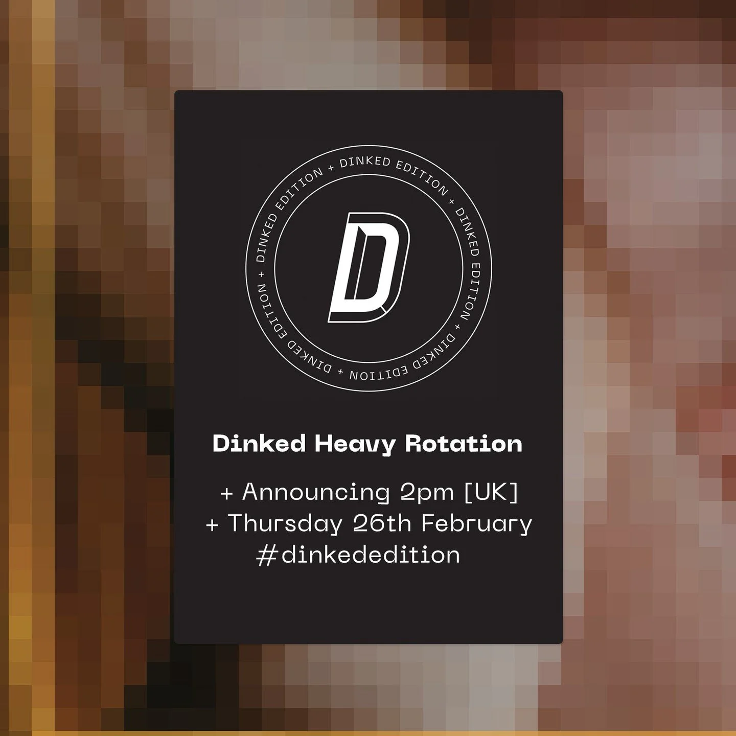 BIG. HEAVY. ROTATION.

Join us at 2pm.

#dinkededition