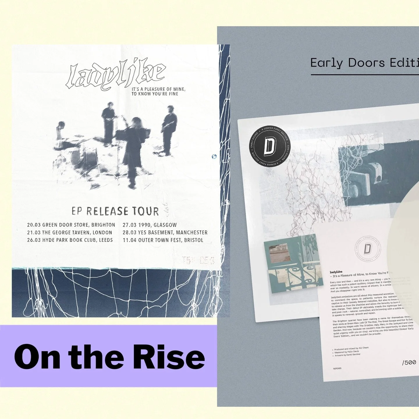 Brighton quartet @ladylike.band have just released their&nbsp;(fantastic, it really is fantastic...) debut EP &lsquo;It&rsquo;s a Pleasure of Mine, to Know You&rsquo;re Fine&rsquo; digitally ahead of next month&rsquo;s full debut as an exclusive Dink