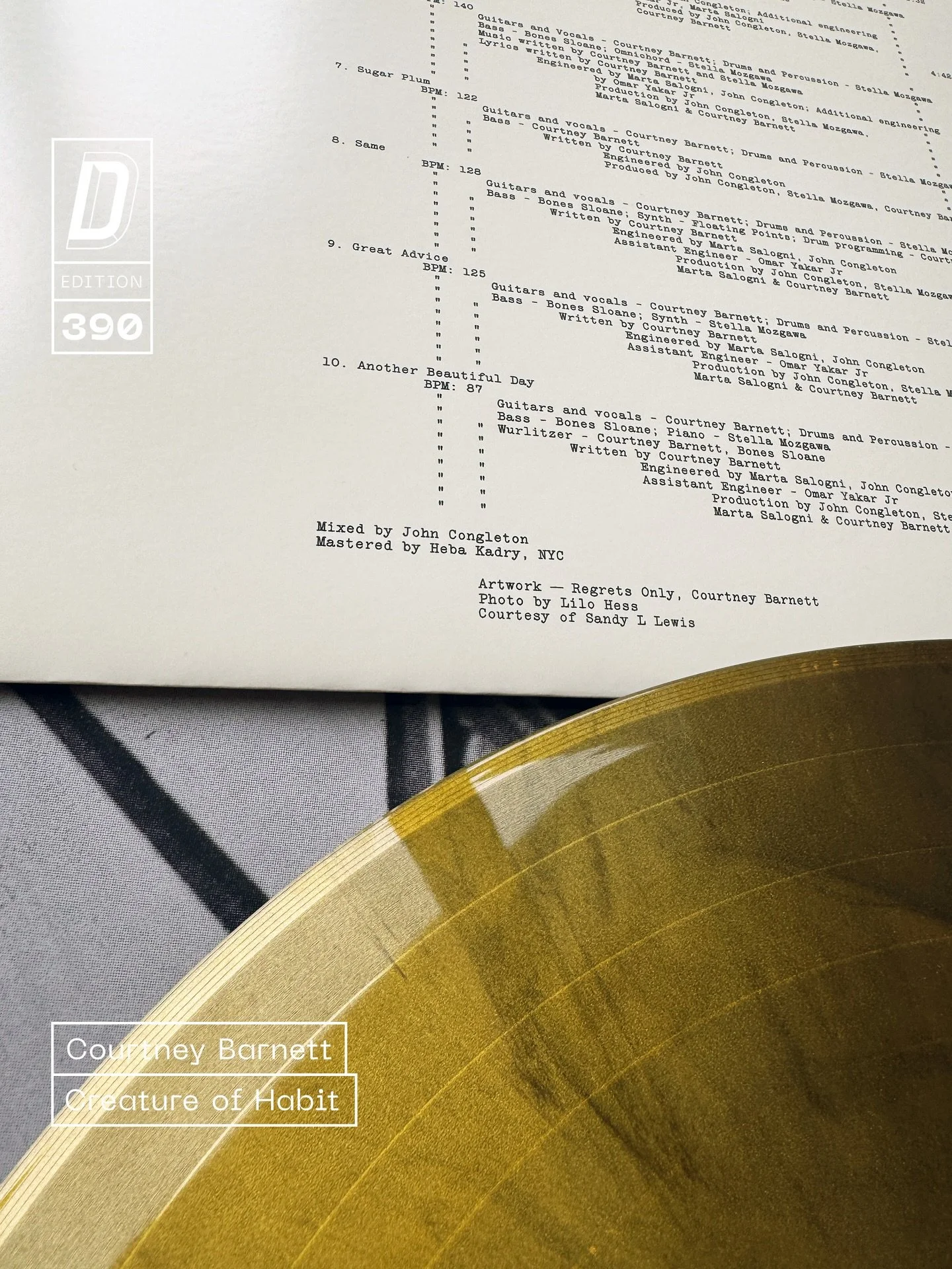 OUT NOW

Creature of Habit marks a decisive new chapter in Courtney Barnett&rsquo;s musical evolution. It&rsquo;s a bold, emotionally resonant record that explores the central question: how to get out of your own way so you can truly feel your life.&