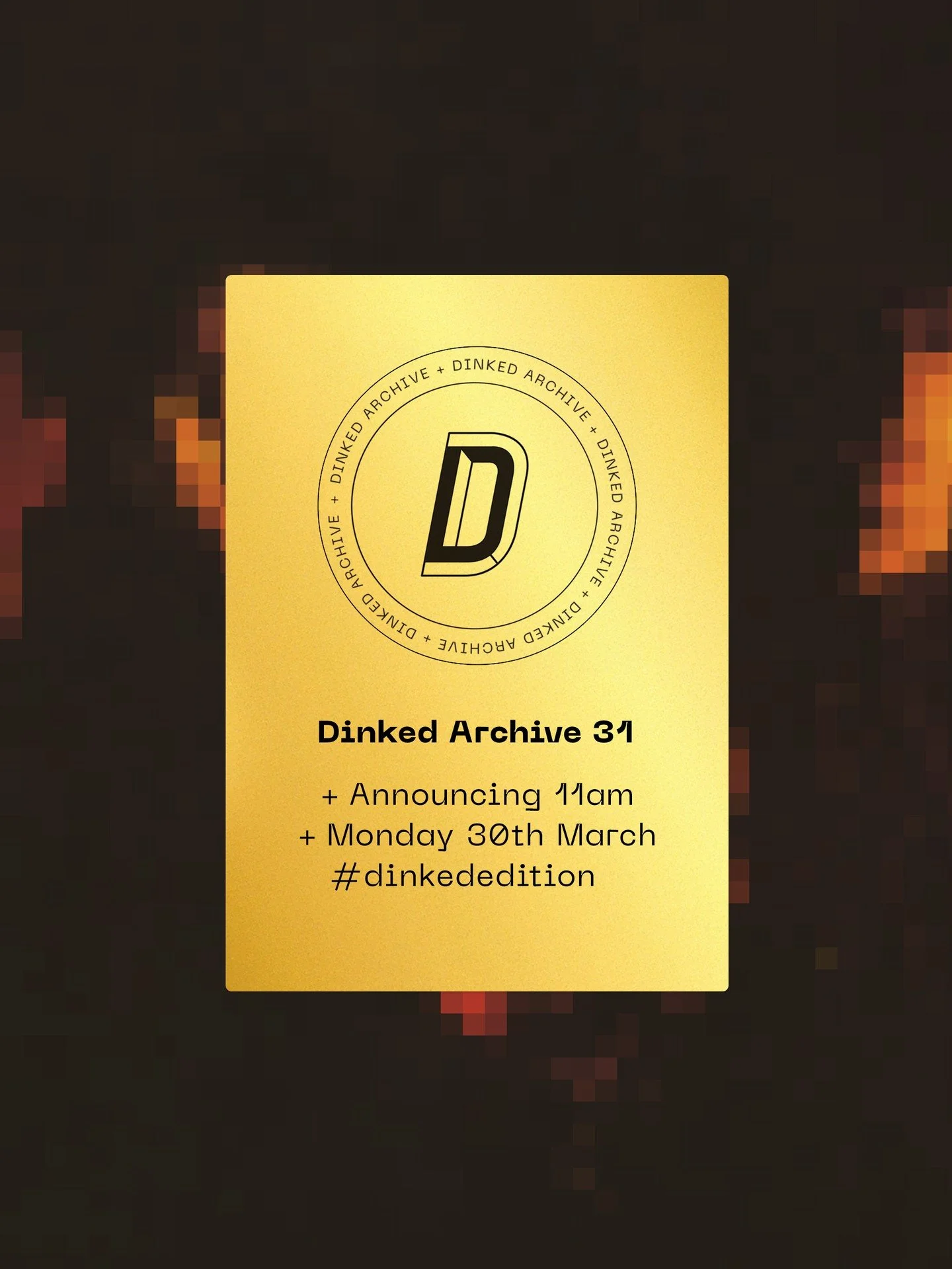 Winding down March with our 31st entry into the Dinked Archive.

Come over here at 11am.

#dinkededition