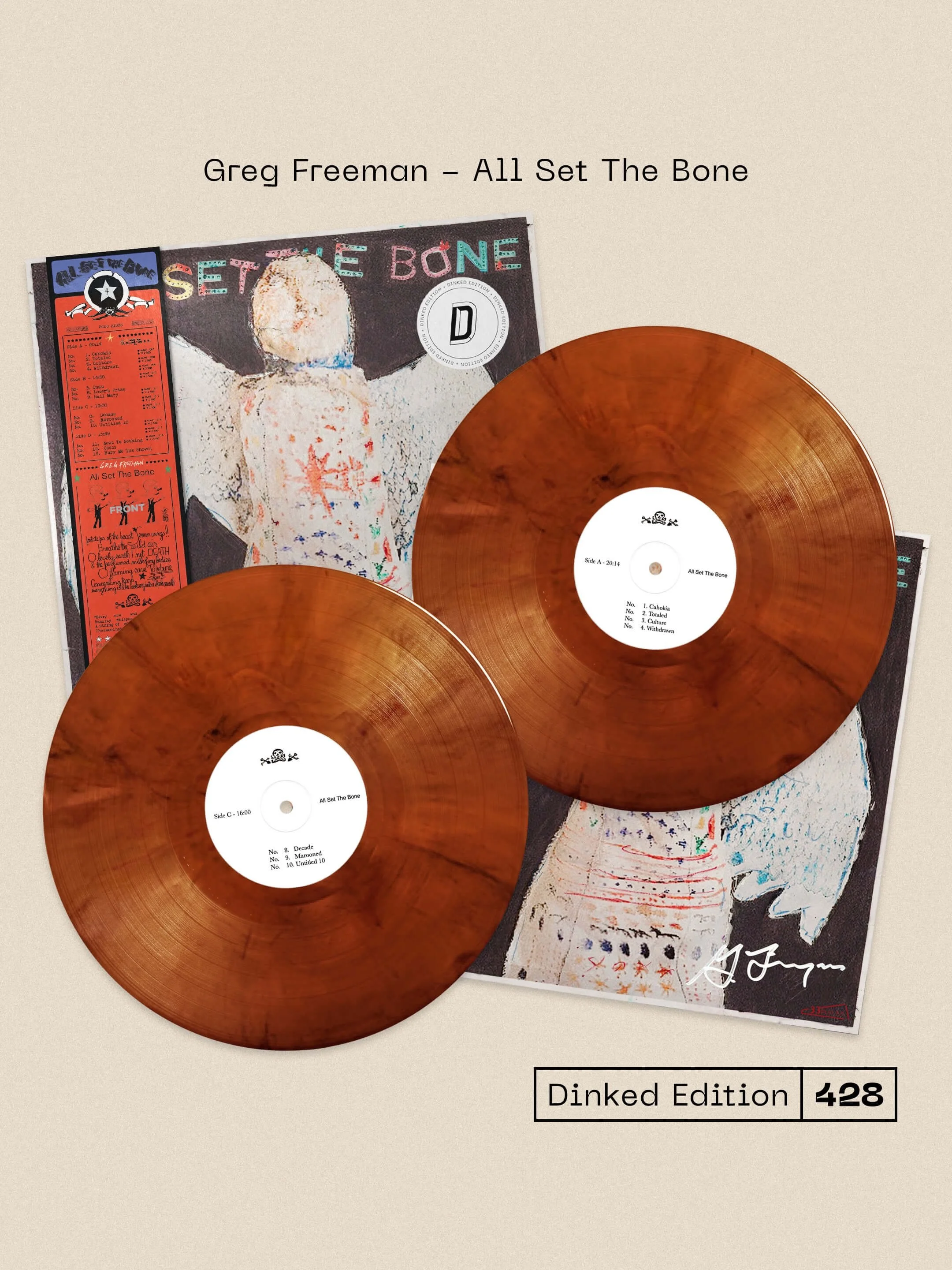 Critically acclaimed US musician Greg Freeman returns with his third album, All Set The Bone. Brilliantly ambitious in every way, but still rooted in such direct songwriting.

+ Dinked Edition 428
+ 140g &ldquo;Dusk&rdquo; coloured 2LP*
+ Signed 12&r