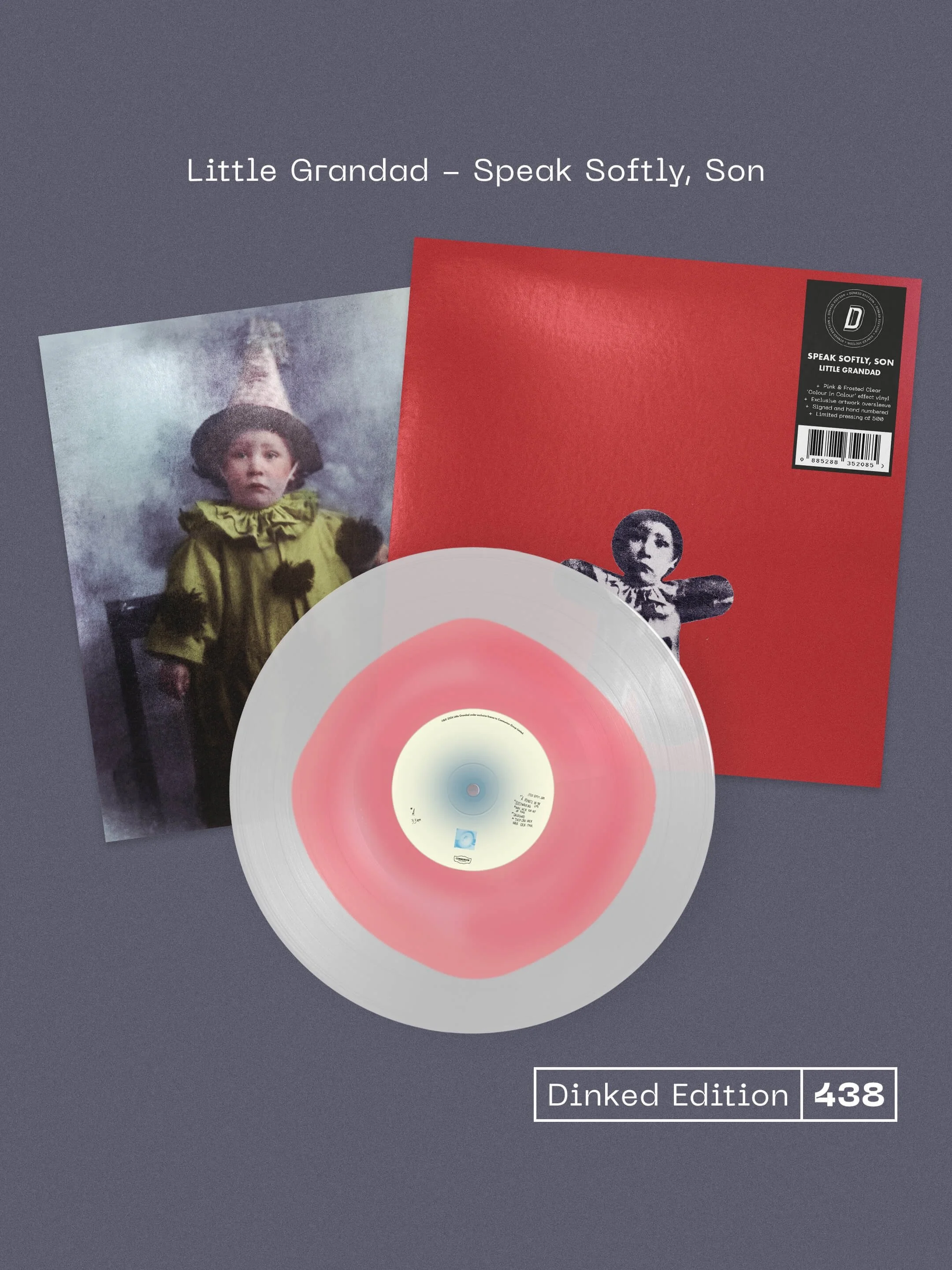 Speak Softly, Son is the hotly tipped debut album from @littlegrandad_. Produced by Kev Jones (Wunderhorse), the album, is a timely approximation of where Little Grandad are at, and an excellent advertisement for their revered live shows.

+ Dinked E