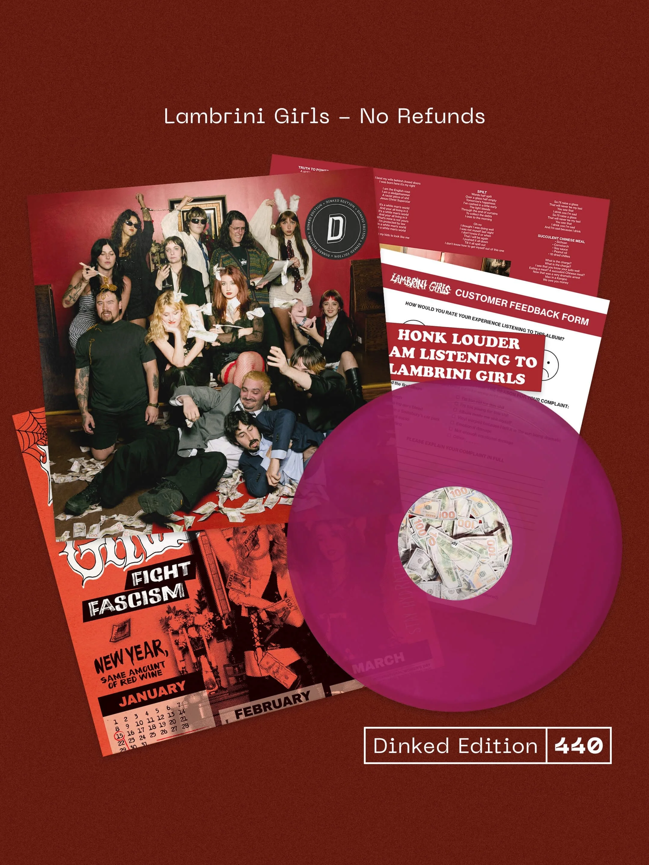 THEY BACK!!!

&lsquo;No Refunds&rsquo; is the second LP from @lambrinigirlz, confronting a litany of modern horrors, from genocide and fascism to the rise of AI, reproductive rights, and the descent into the grubby basement of the &lsquo;manosphere&r