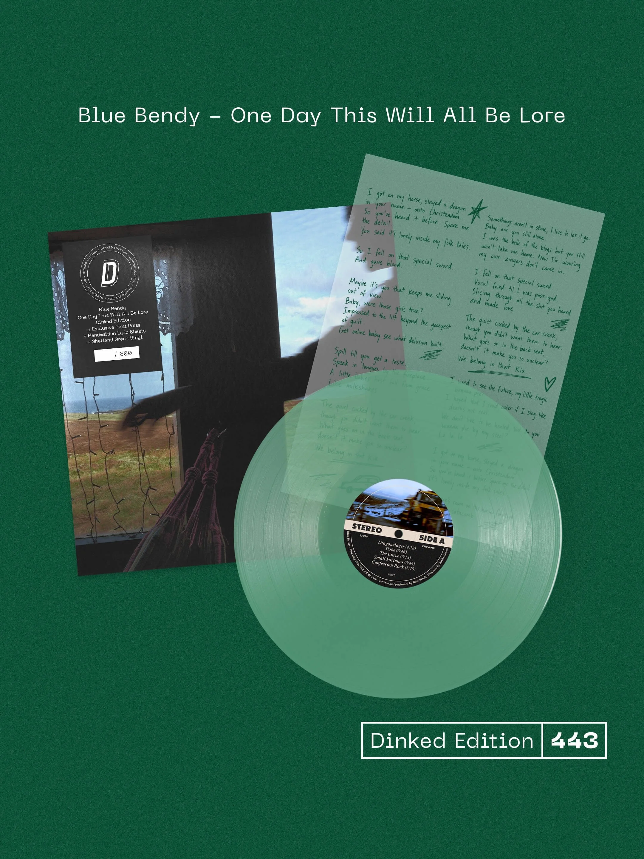 One Day This Will All Be Lore is the accomplished and fully realised sophomore album from @blue.bendy. 

A record that pays testament to the dogged perseverance they have shown throughout their nascent career.

+ Dinked Edition 443
+ First physical p