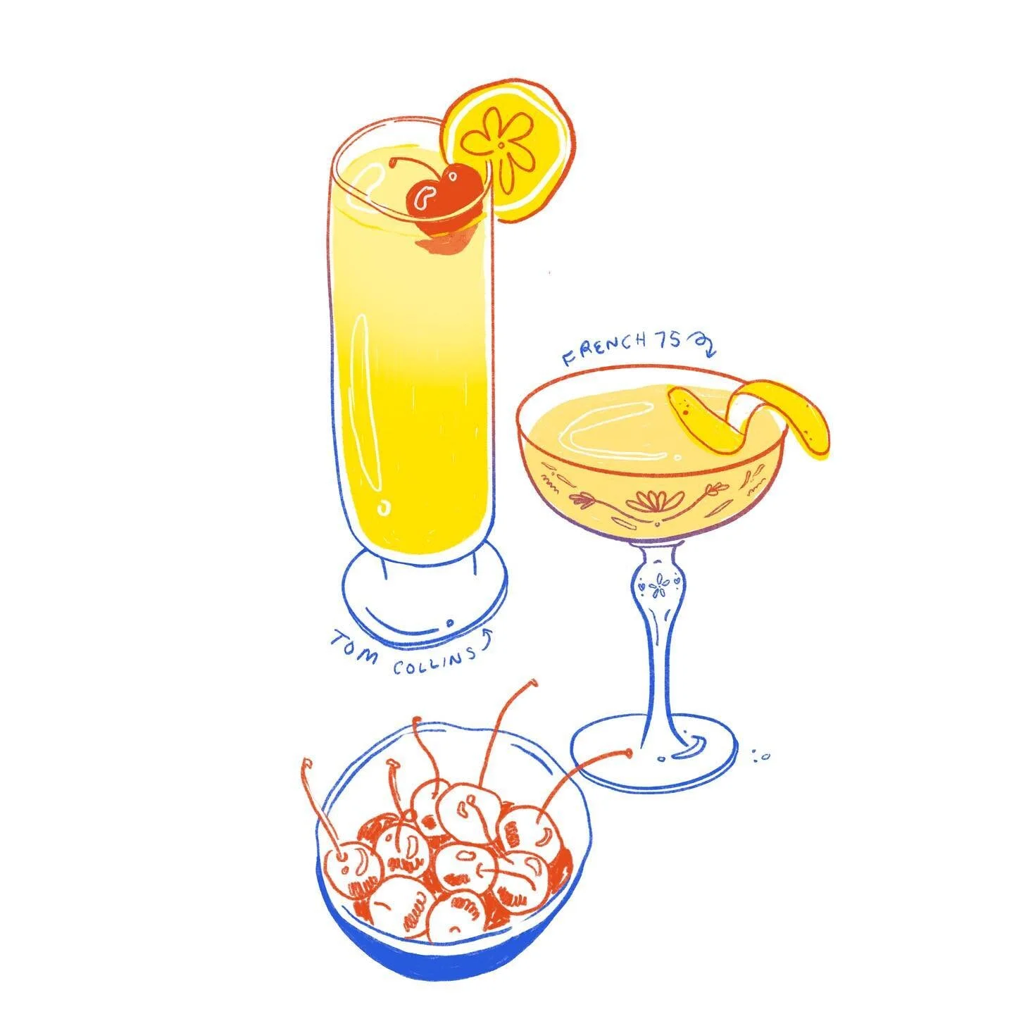 Couple of sparklin lemonade cocktails 💛😋🍋✨

#illustration #cocktailillustration #theydrawandcook #drinkillustration #foodillustration #digitalillustration #tdac #drawing #cocktailsofinstagram