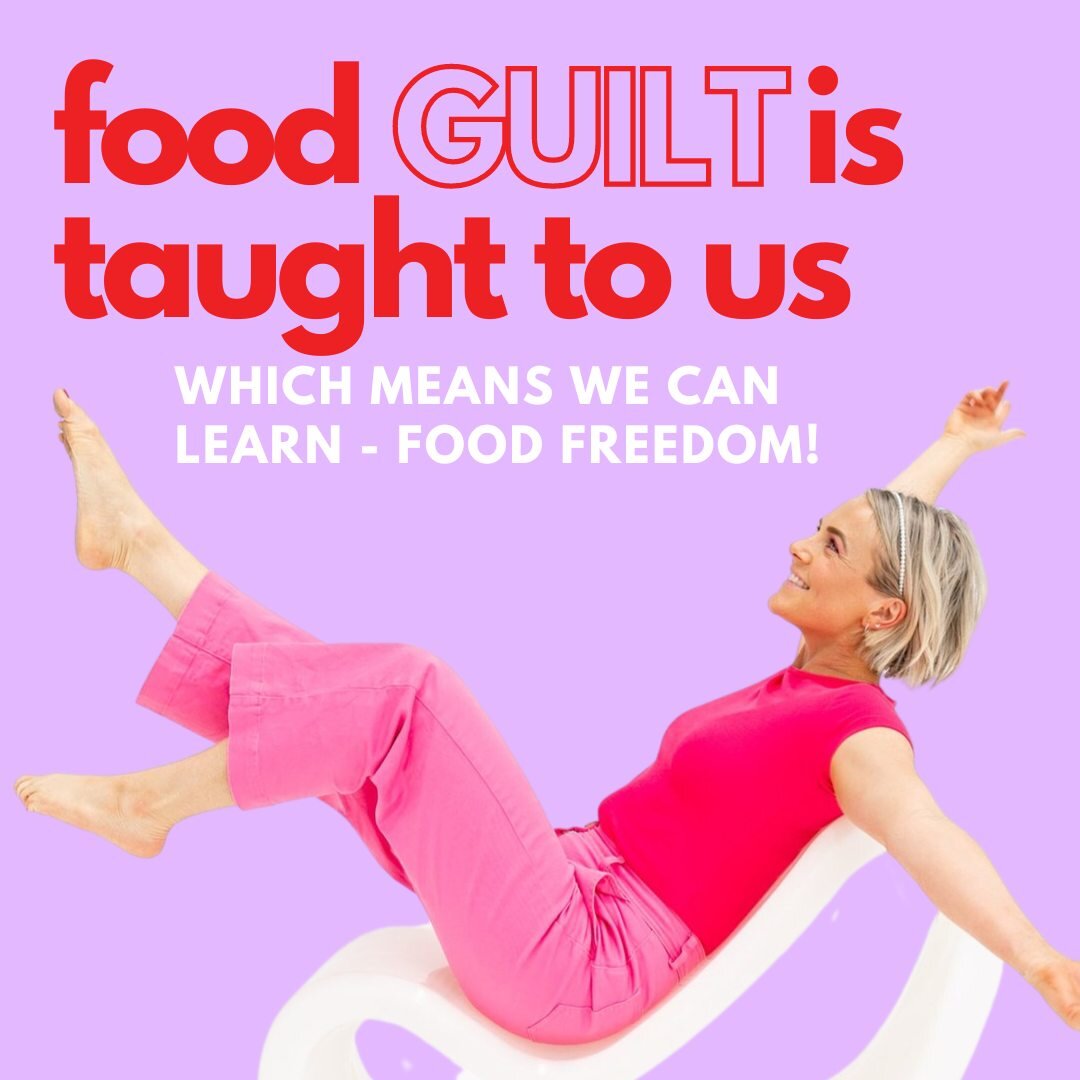 FOOD GUILT - It is something we are taught. And if we learnt to feel guilty for eating a certain way or eating certain foods, we can DEFINITELY learn how to experience food freedom! 

So where do we learn this food guilt from? 
1) Diet culture toxic 