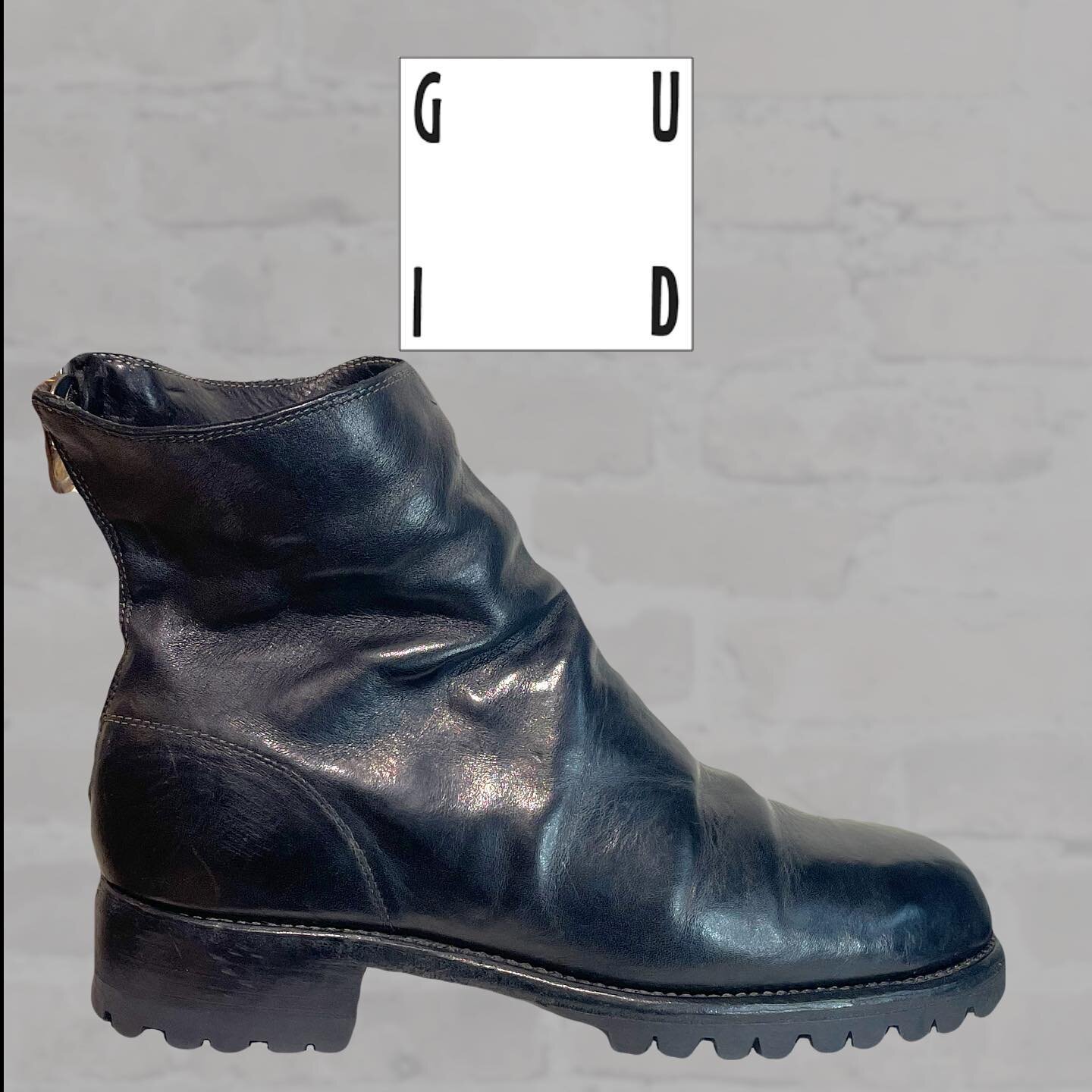 Guidi Black Leather 988 Back Zip Boots With Added Rubber Sole and Heel Taps Sz 11 
#guidi