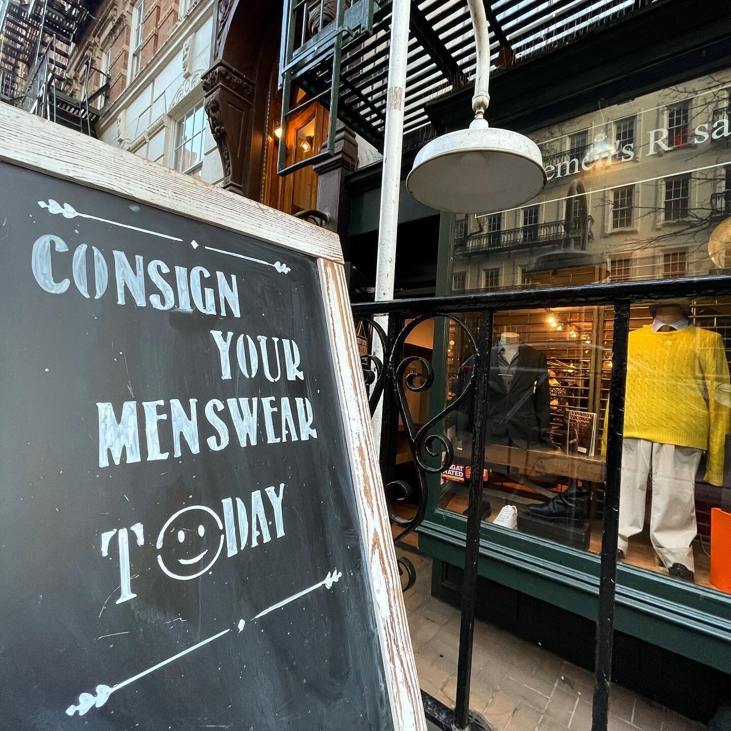 Consign Your Menswear Today !