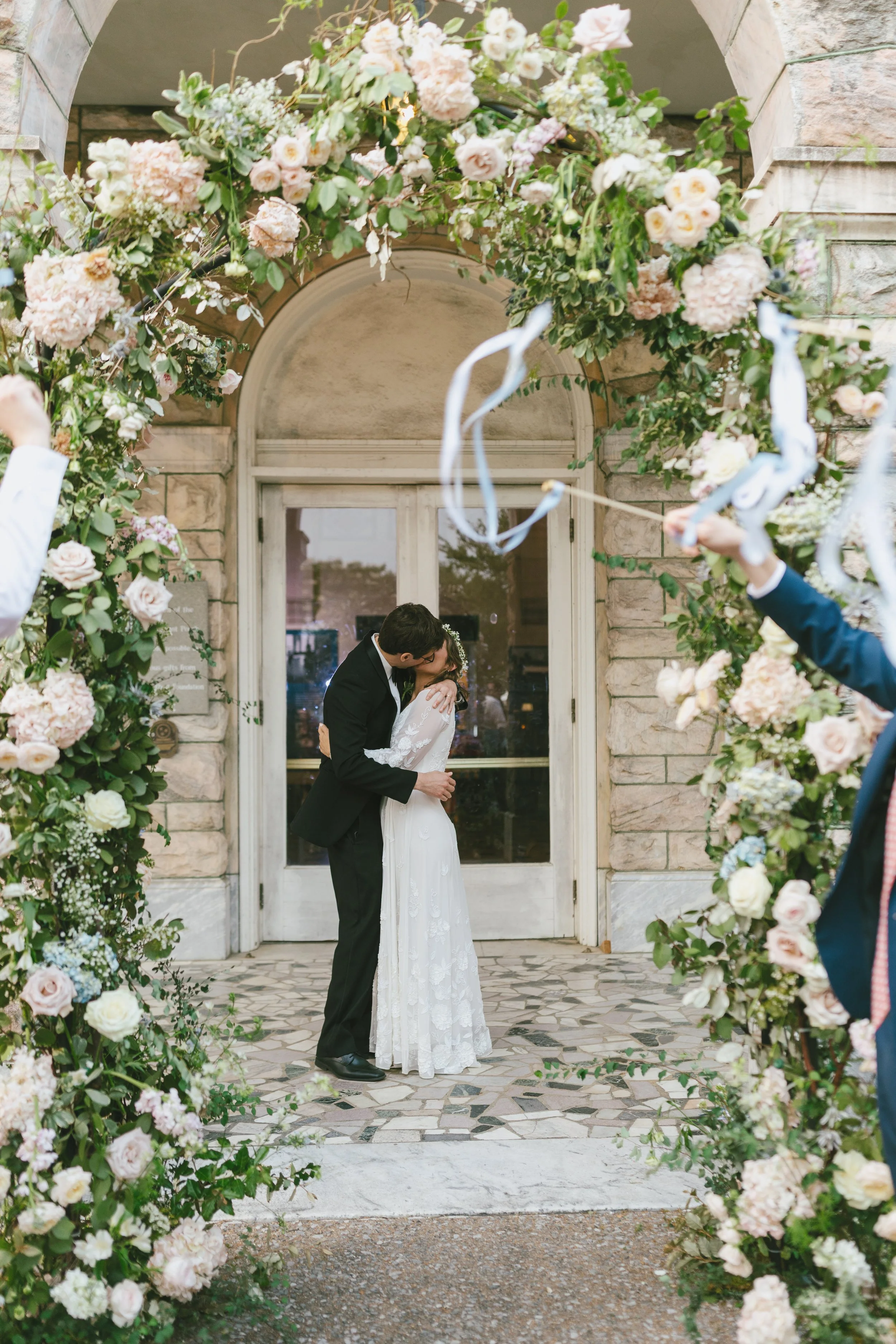 Floral Arch Reception Exit - Photo by Sara Beth Creative (Copy)