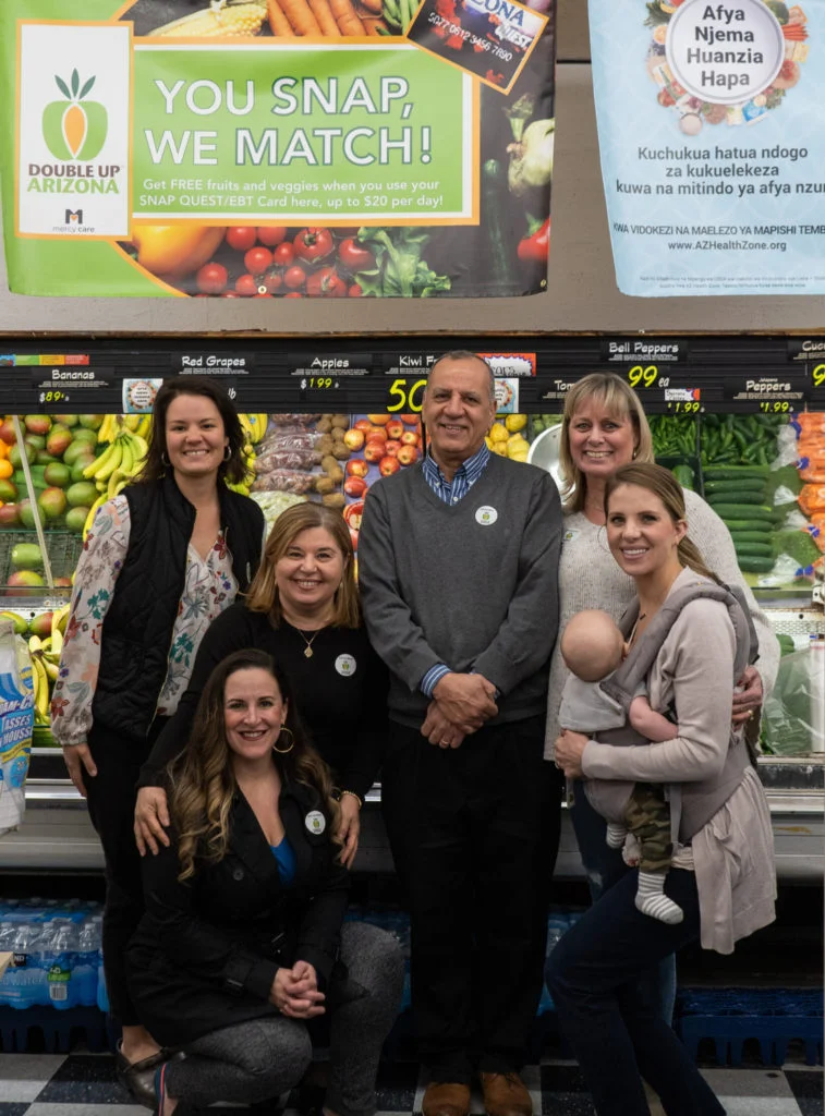 From left: Kelley Villa, Adrienne Udarbe, May Abraham, Eric Abraham, Trisha Stuart, Dawson and Jessie Gruner. Photo Courtesy of Daria Kadovik (Champion PR + Consulting)