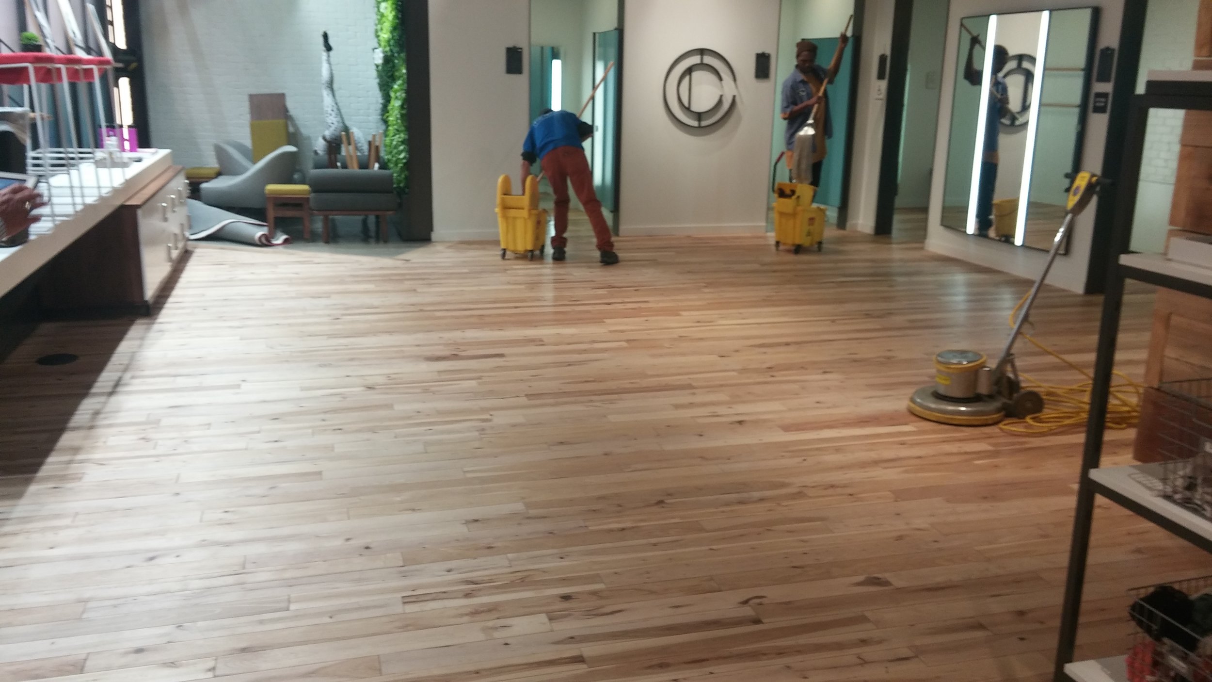 Re-oiling after flood, supervised by TB personnel.