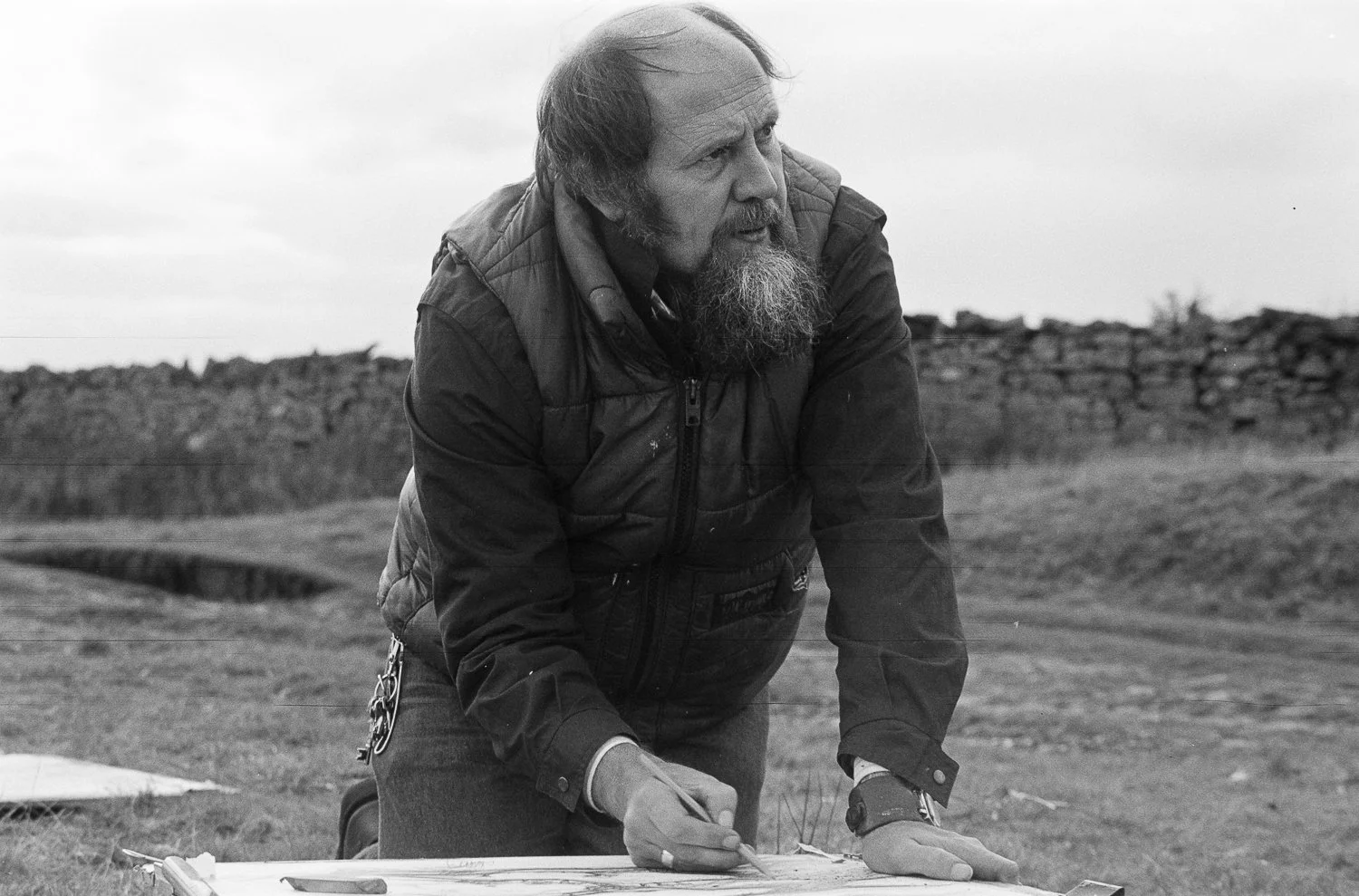 The Welsh artist Peter Prendergast (1946-2007) in 1987