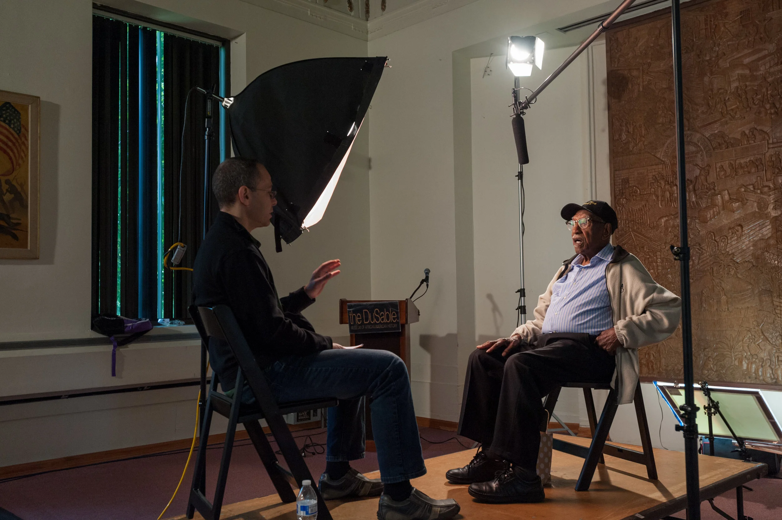 Jubilee Showcase documentary interview shoot with Timuel Black