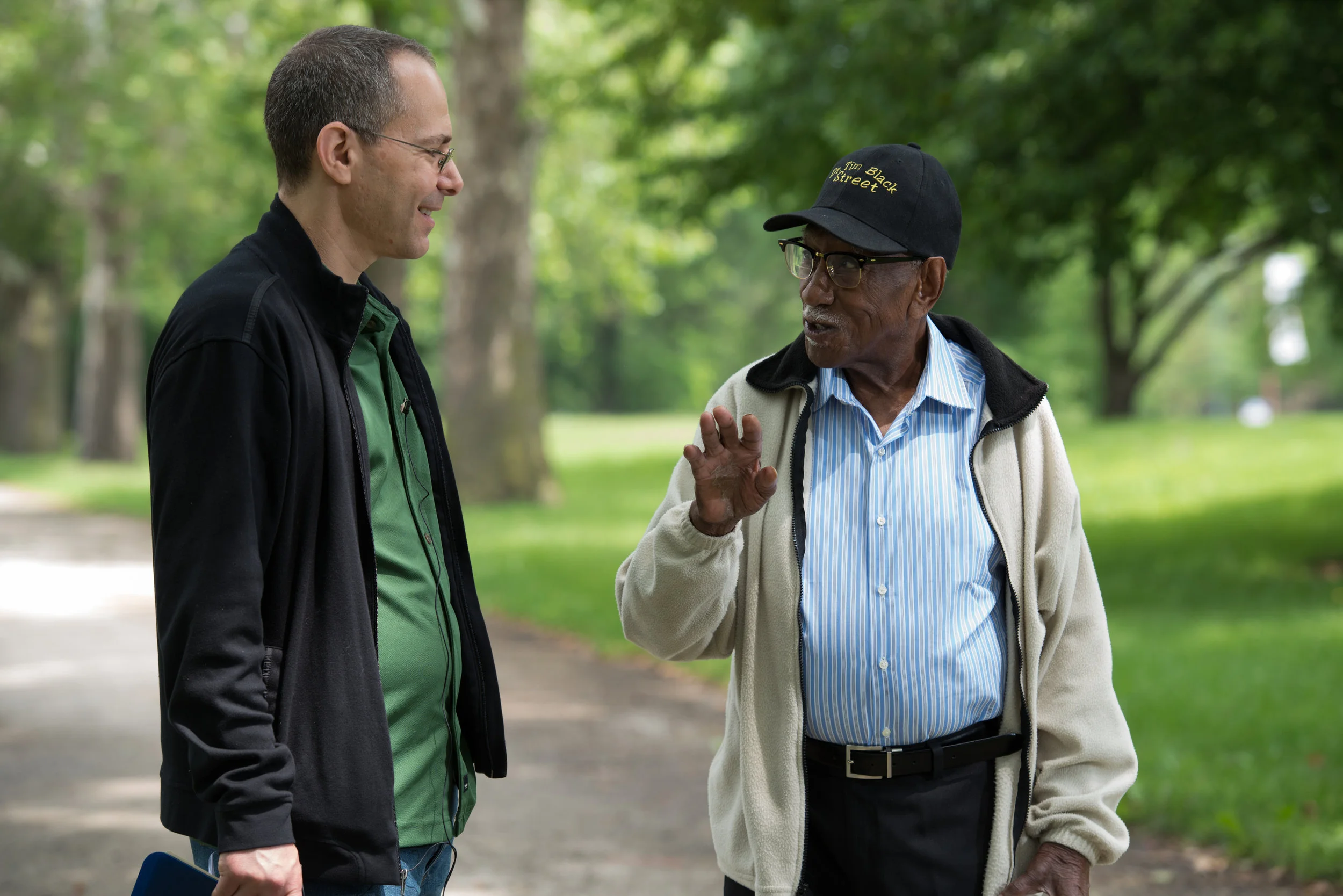 Jubilee Showcase documentary interview shoot with Timuel Black