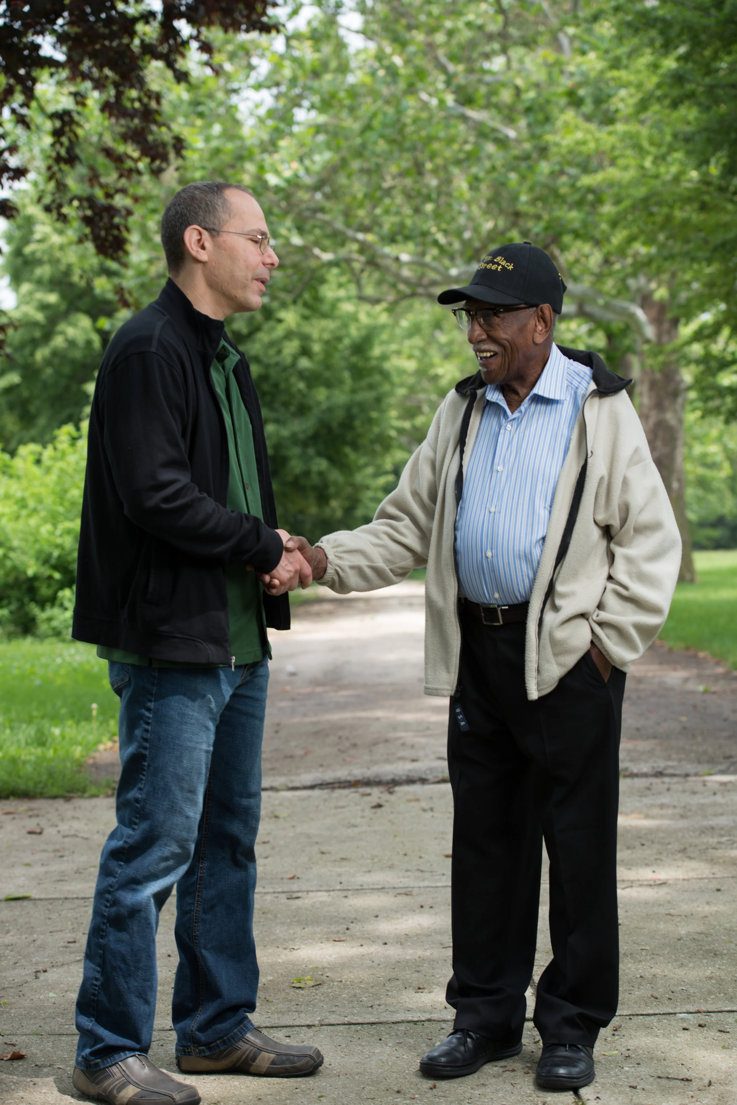 Jubilee Showcase documentary interview shoot with Timuel Black