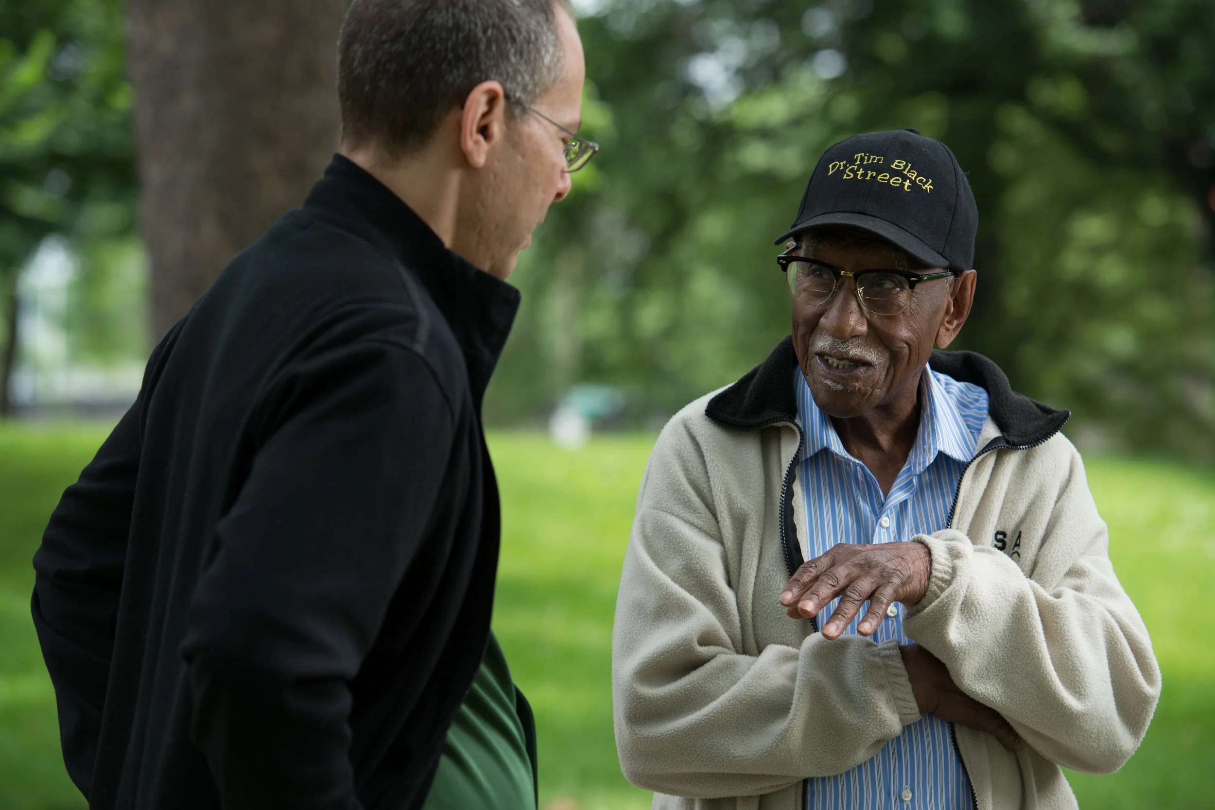 Jubilee Showcase documentary interview shoot with Timuel Black