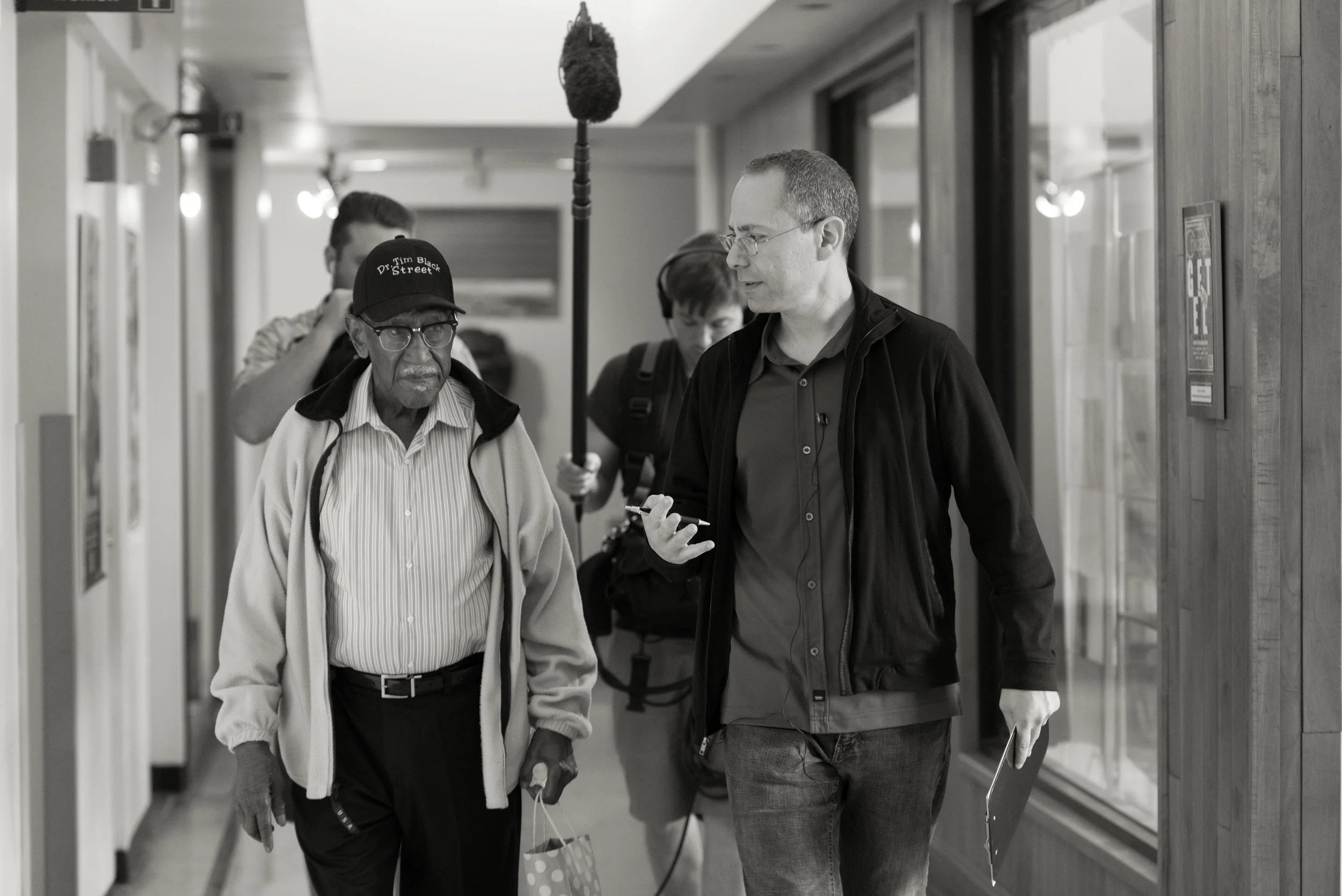 Jubilee Showcase documentary interview shoot with Timuel Black