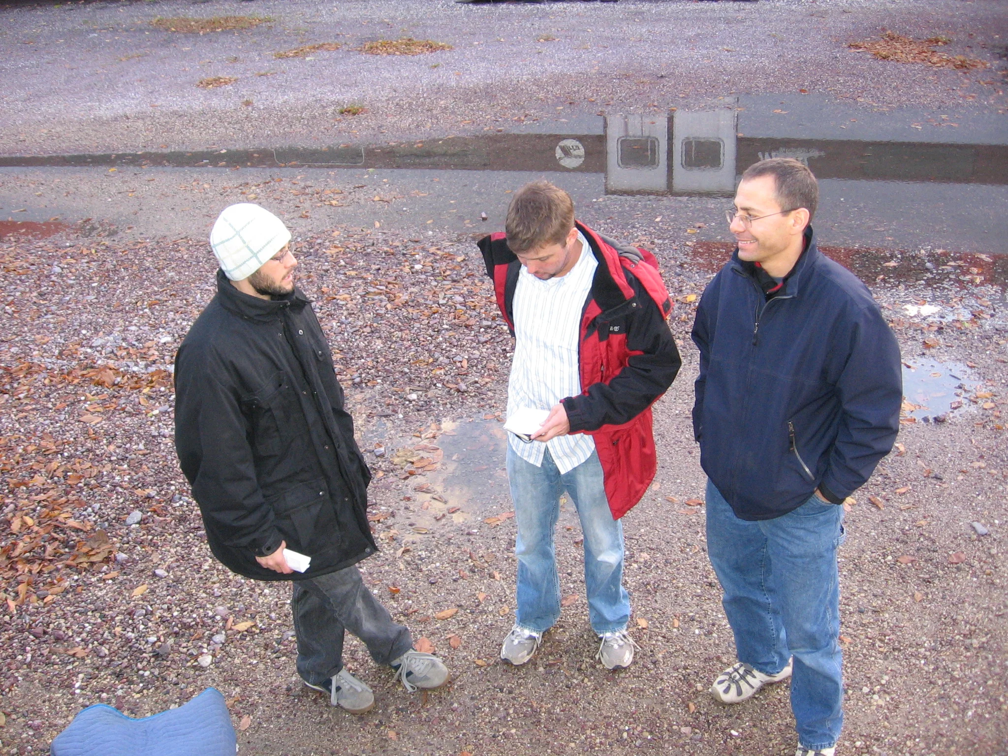  Director Phil Donlon, Producer Steve Ordower, and 1st Assistant Director Ben Brammeier discuss the shooting day on the Metra. 