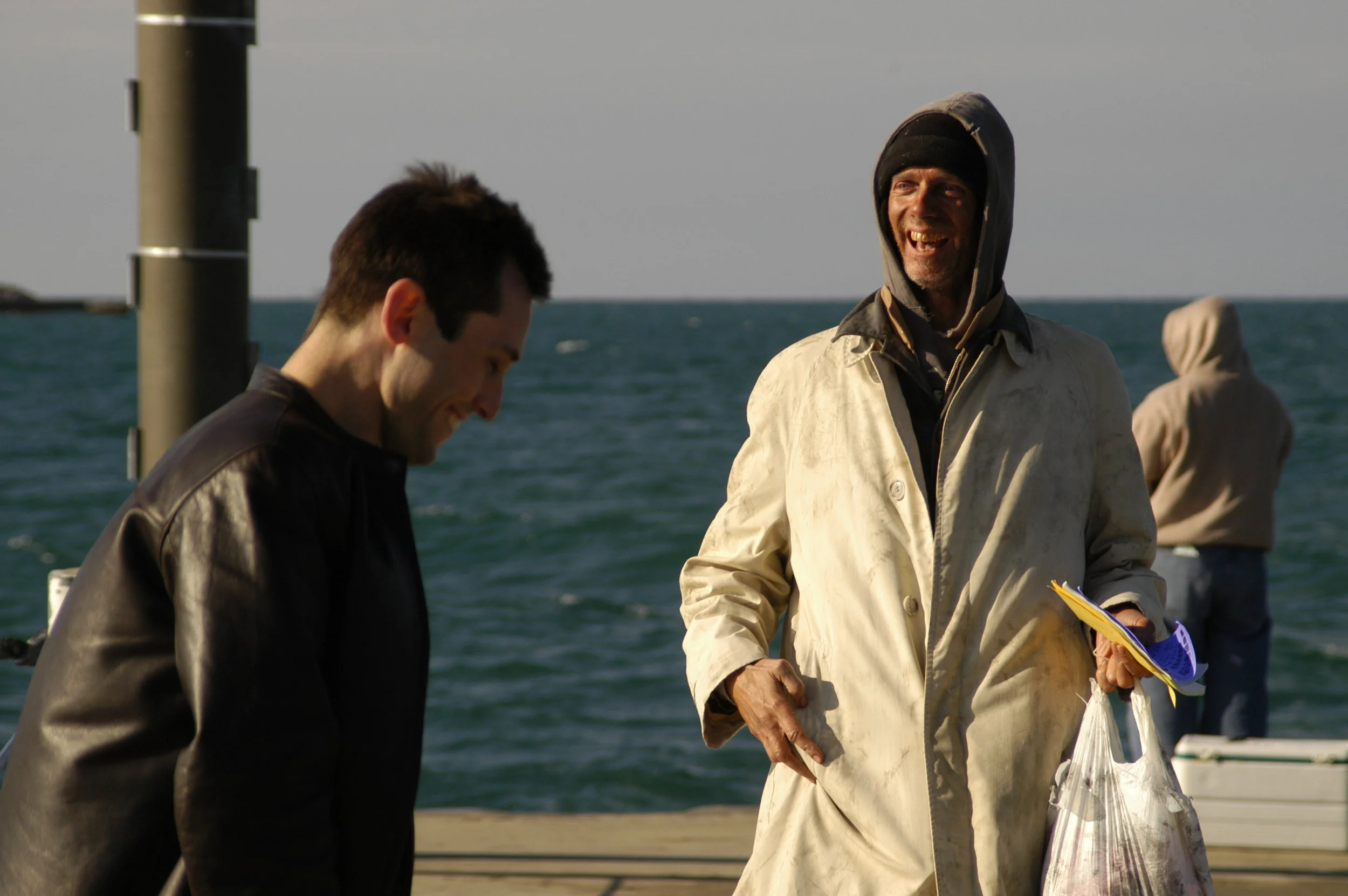  Director/Actor Phil Donlon in a scene with Actor Doug Jones (from The Shape of Water) 