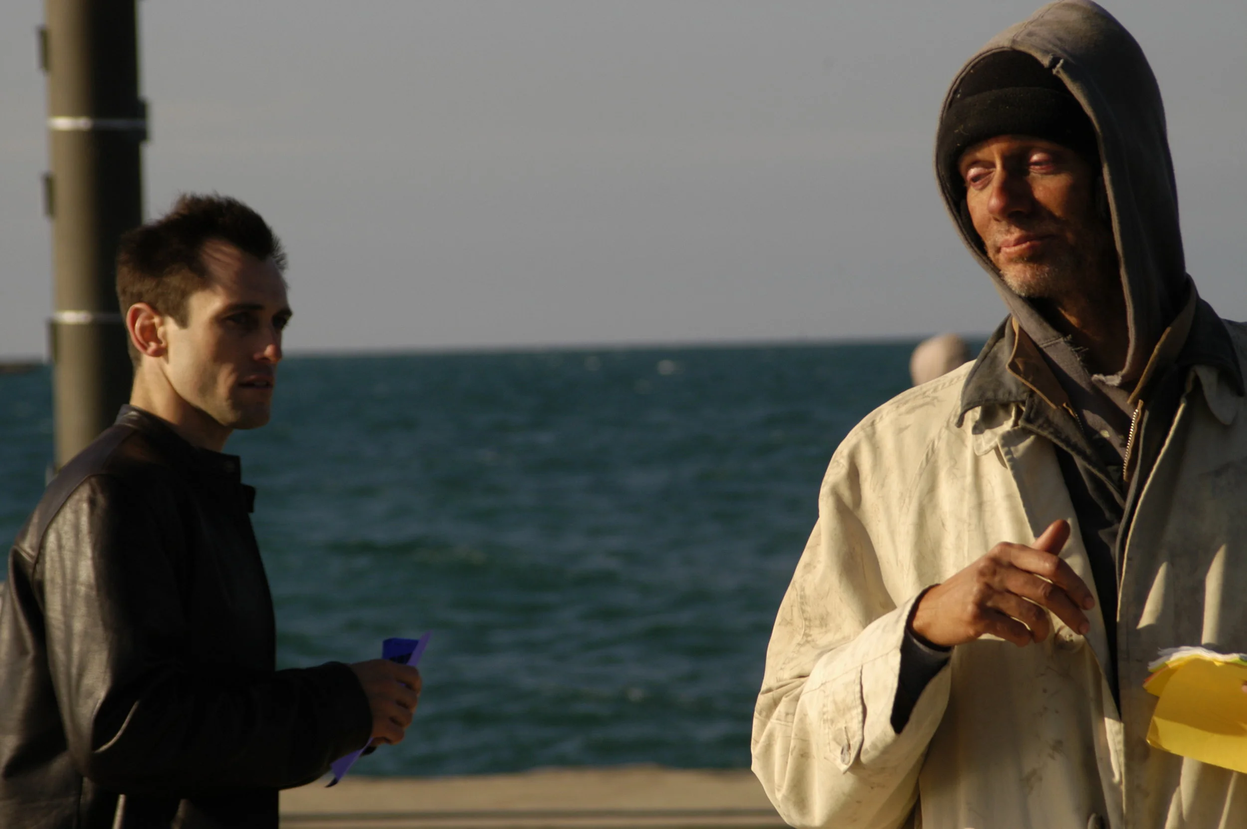 Director/Actor Phil Donlon in a scene with Actor Doug Jones (from The Shape of Water) 